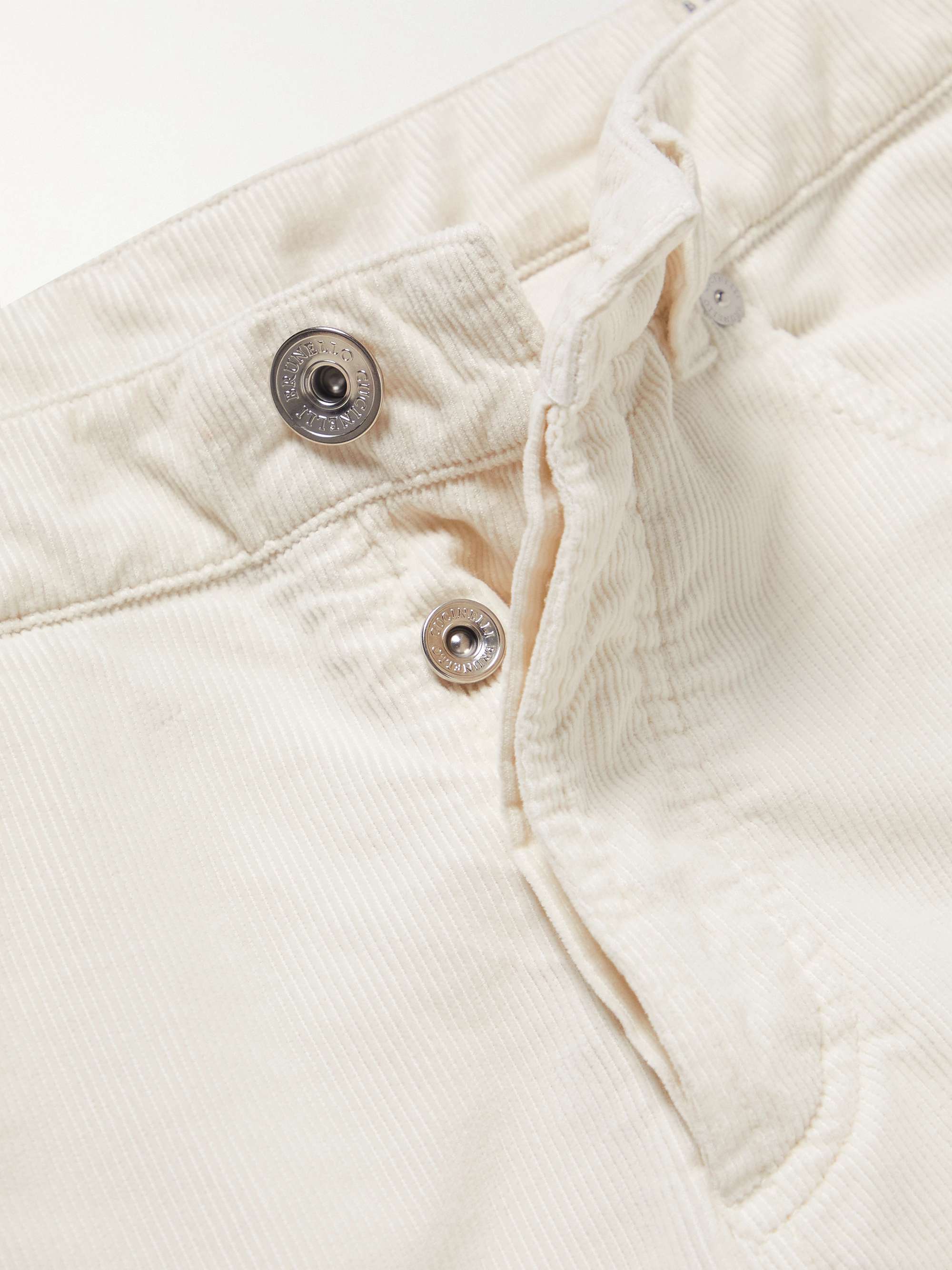 BRUNELLO CUCINELLI Straight-Leg Cotton-Corduroy Trousers