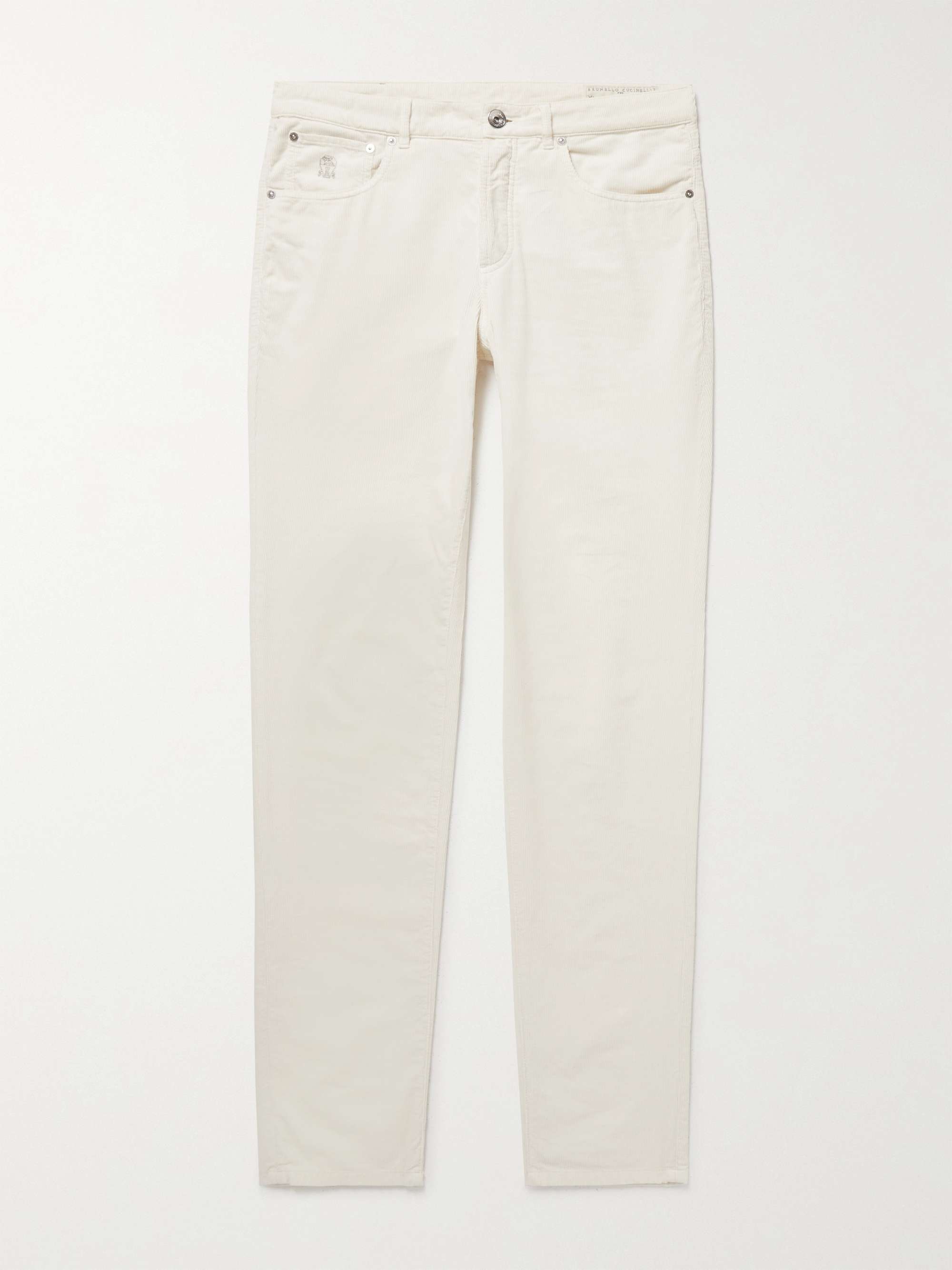 BRUNELLO CUCINELLI Straight-Leg Cotton-Corduroy Trousers for Men | MR ...