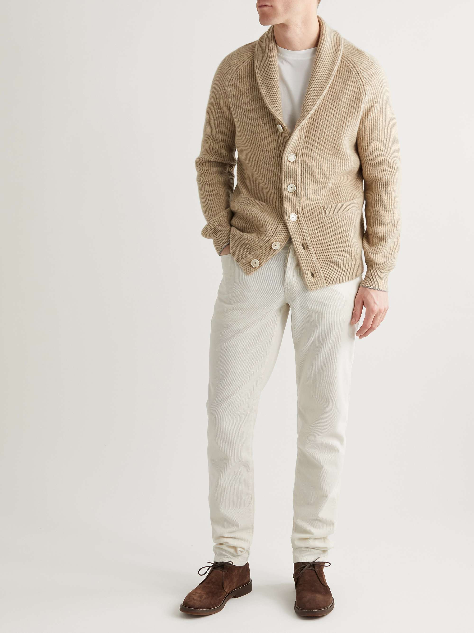 BRUNELLO CUCINELLI Straight-Leg Cotton-Corduroy Trousers for Men | MR ...