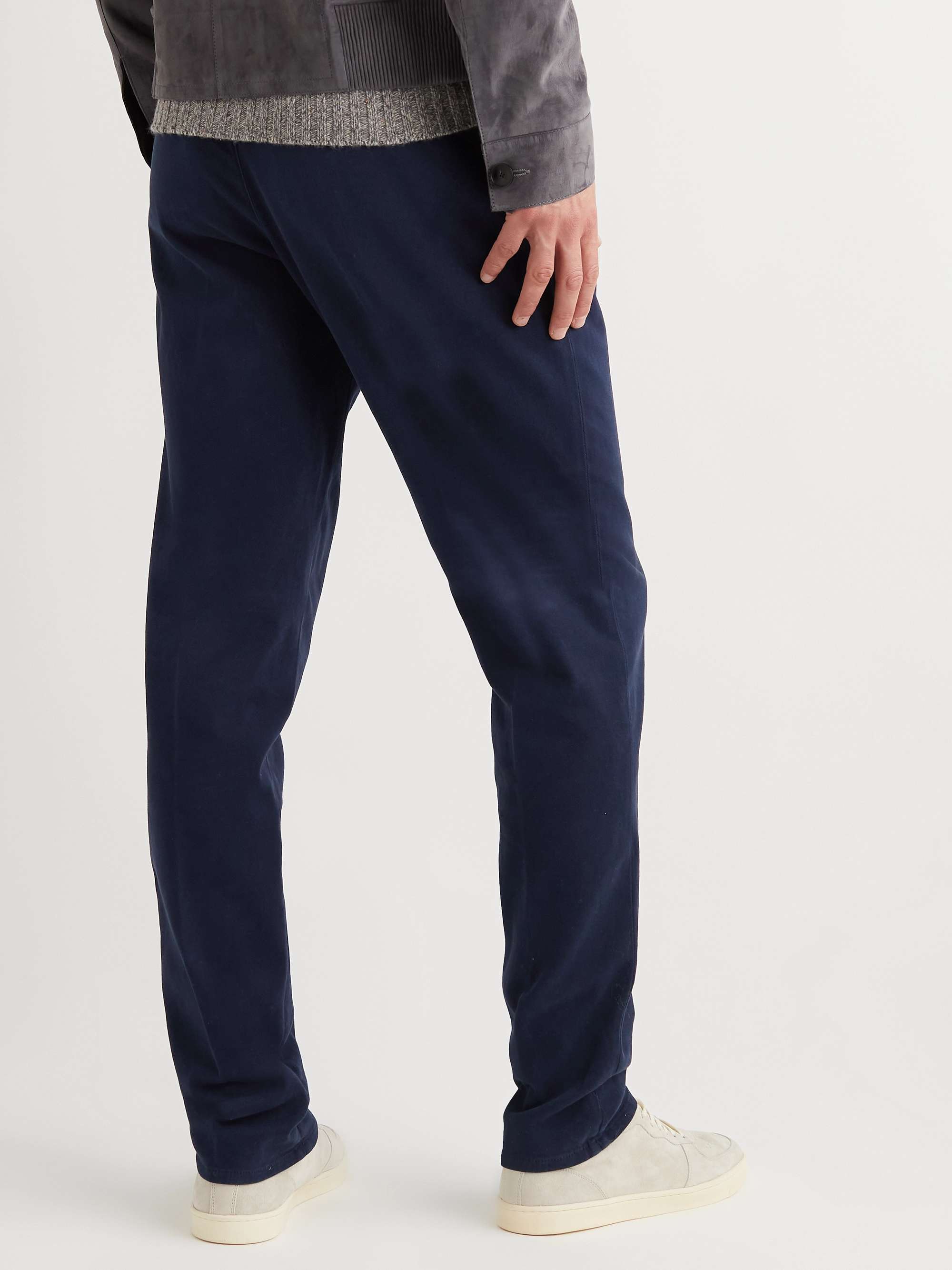 BRUNELLO CUCINELLI Pleated Cotton-Blend Twill Chinos