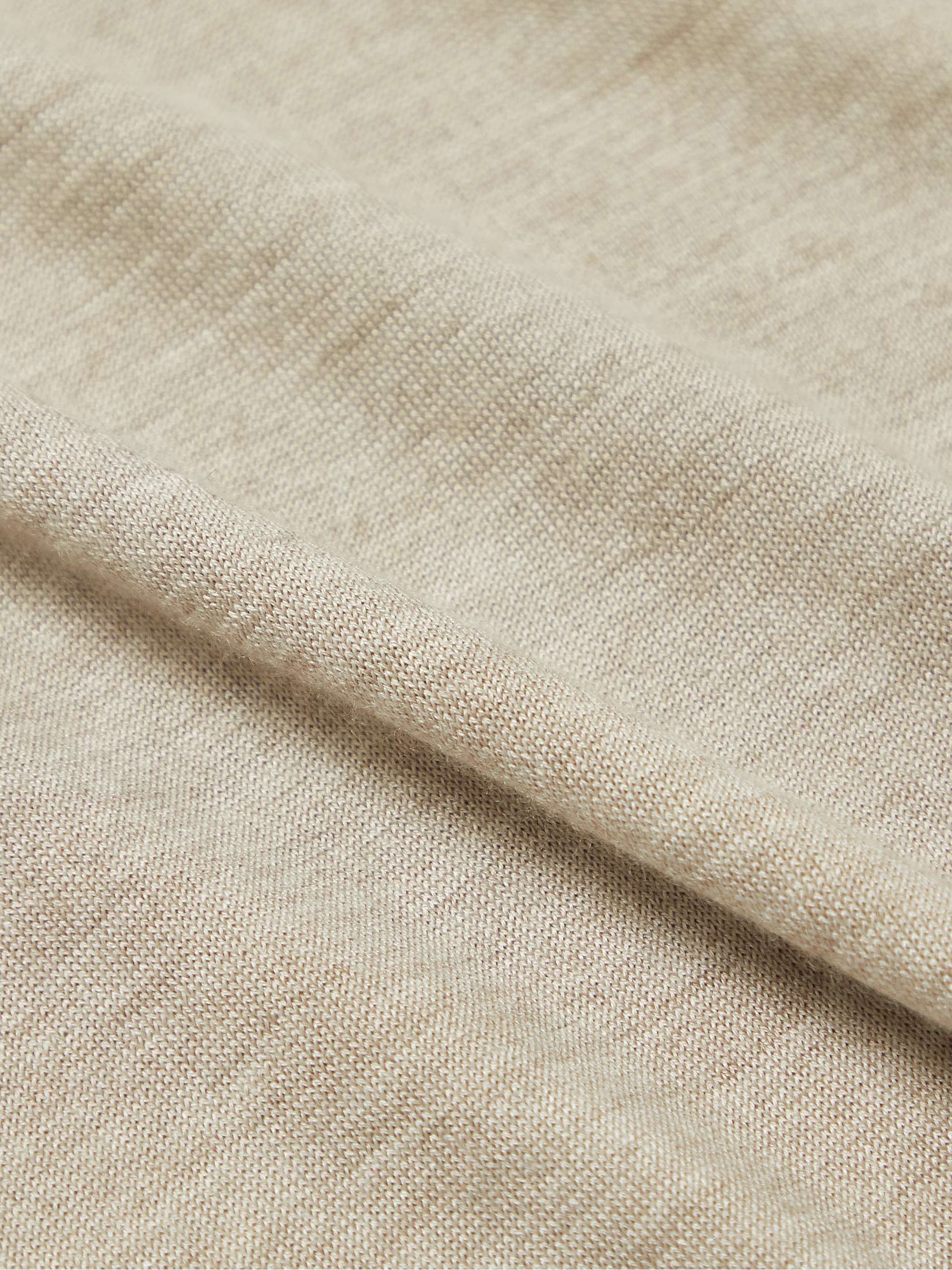BRUNELLO CUCINELLI Cashmere and Silk-Blend Polo Shirt