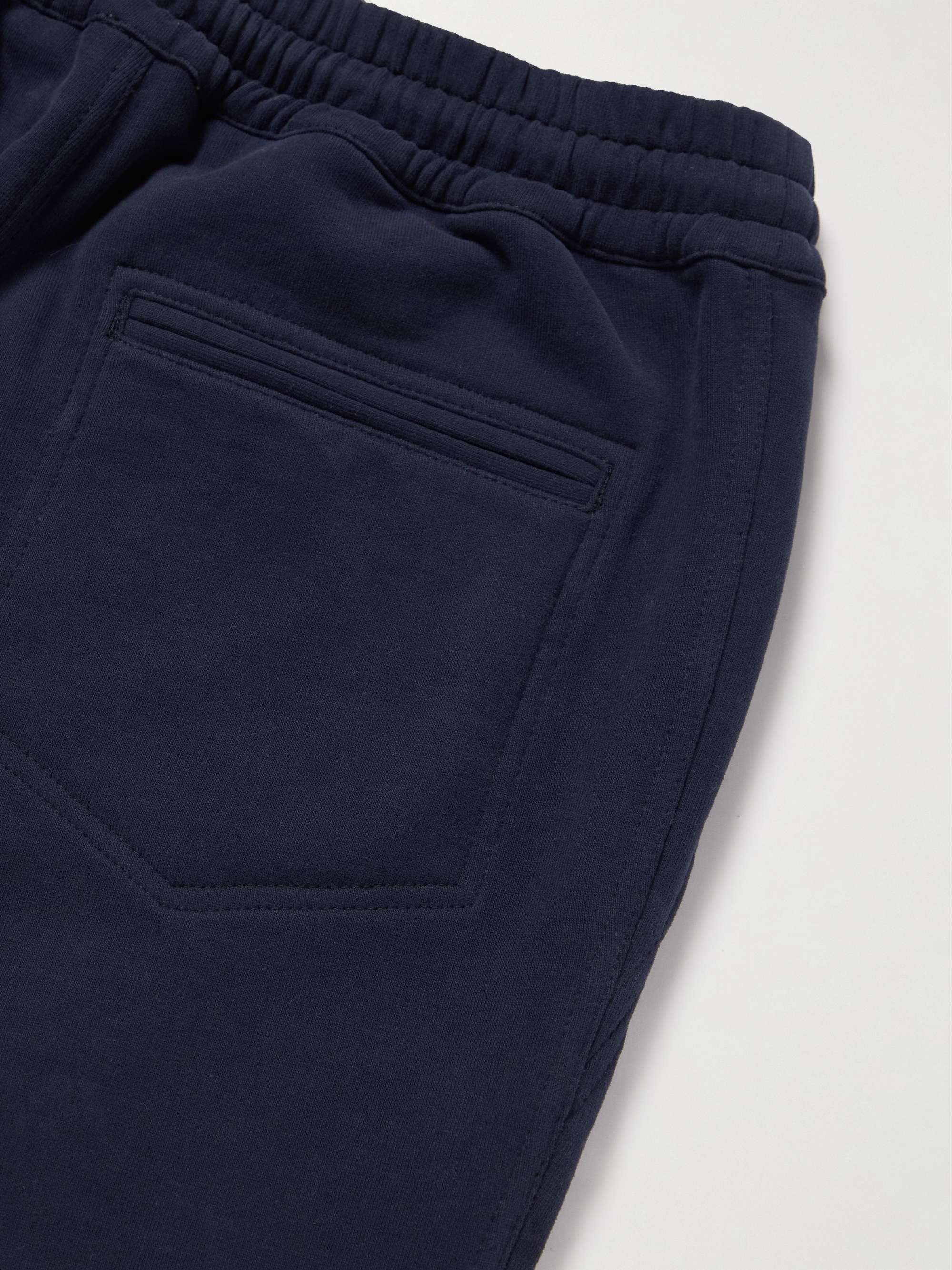 BRUNELLO CUCINELLI Tapered Pleated Cotton-Jersey Sweatpants