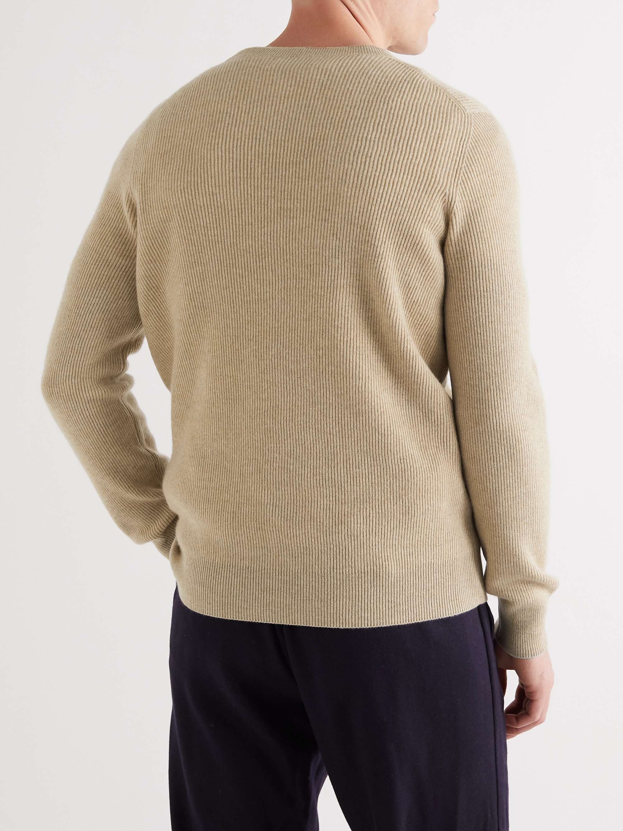 BRUNELLO CUCINELLI Striped Ribbed Cashmere Sweater
