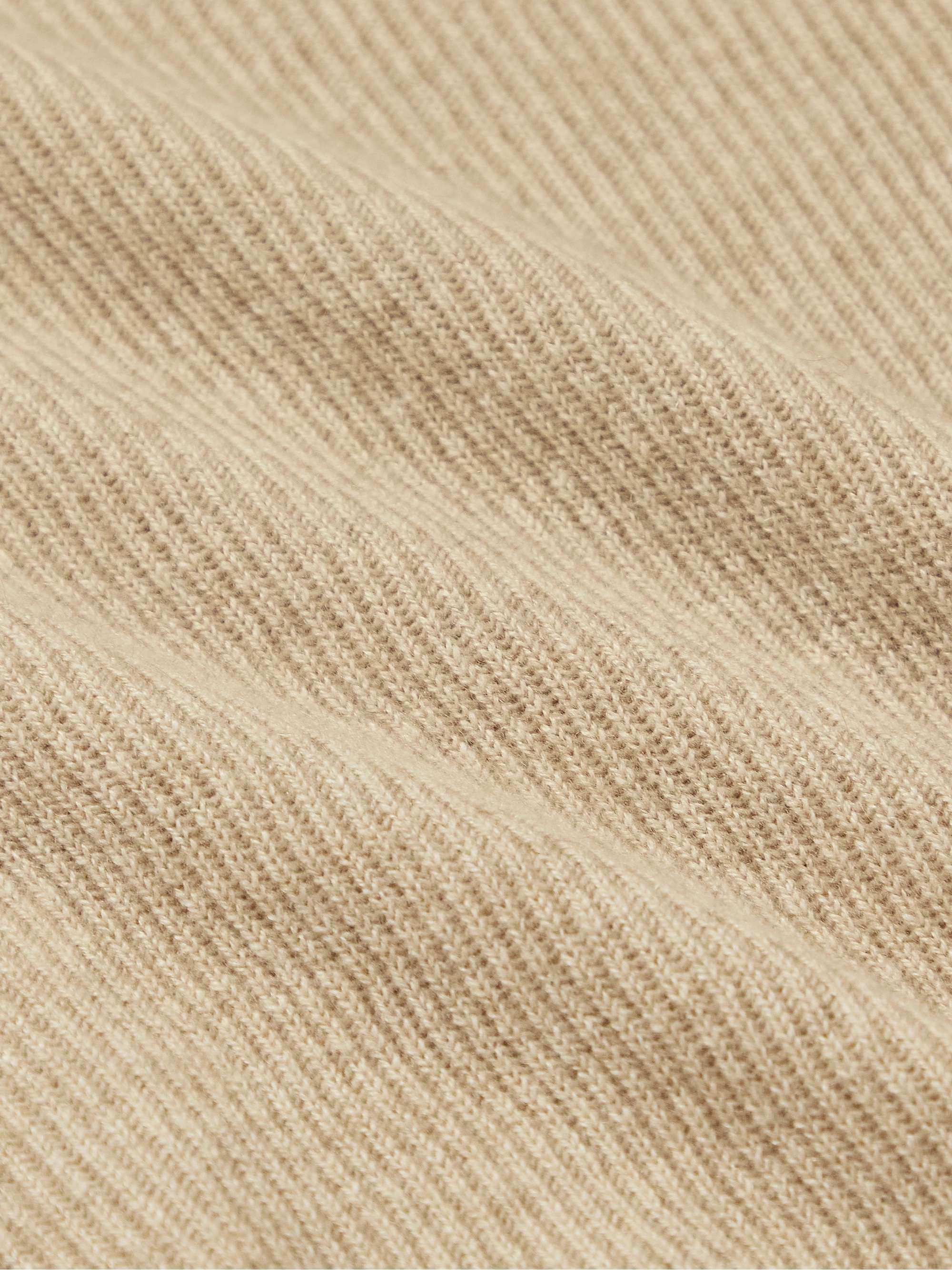 BRUNELLO CUCINELLI Striped Ribbed Cashmere Sweater