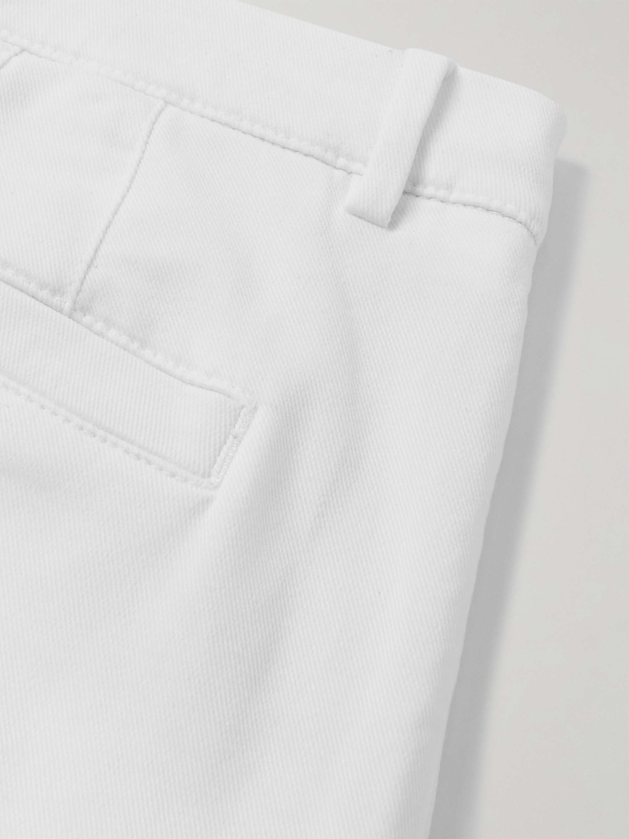 BRUNELLO CUCINELLI Straight-Leg Pleated Stretch-Cotton Twill Trousers