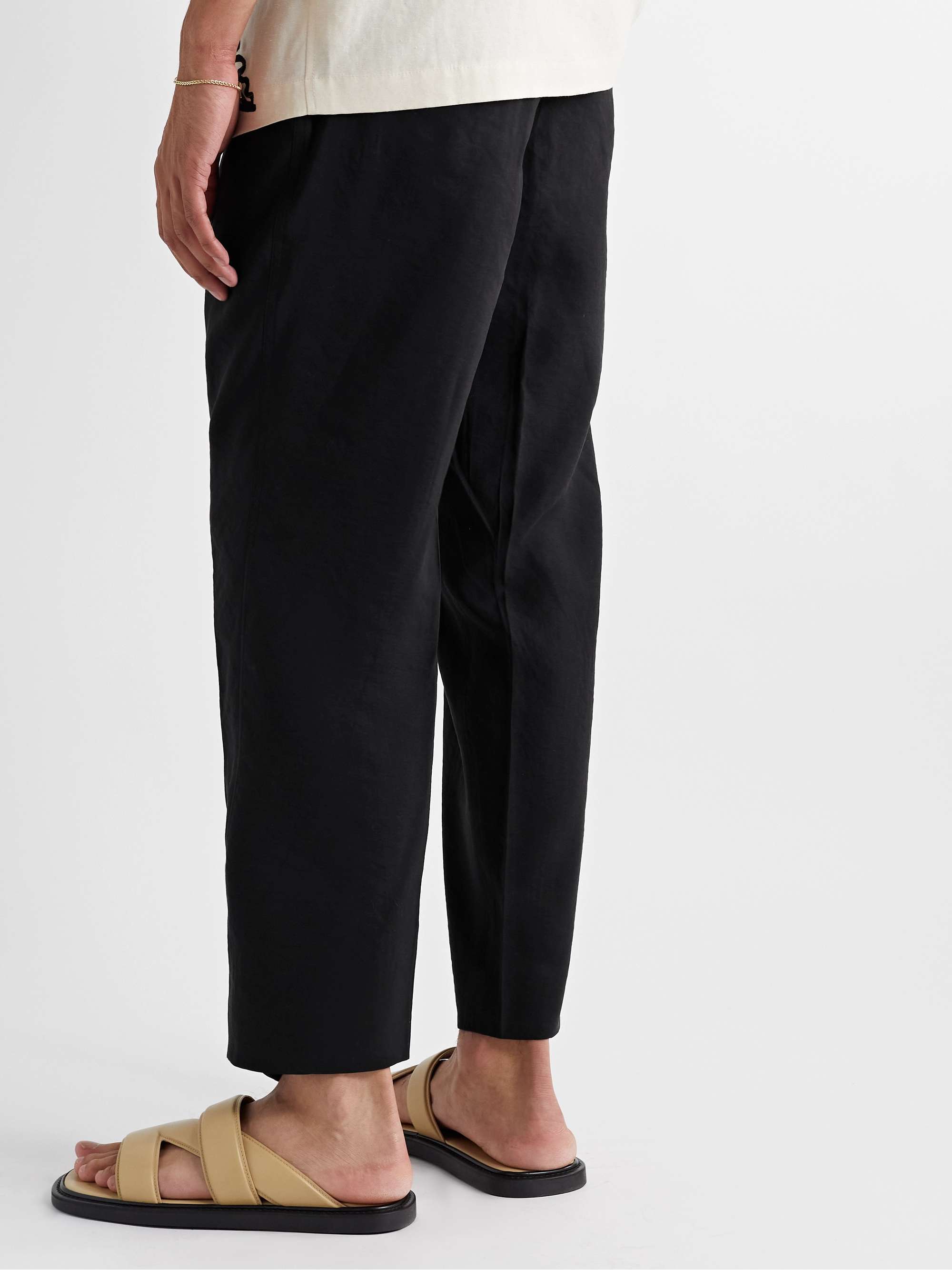 NANUSHKA Mats Slim-Fit Pleated Modal-Blend Trousers