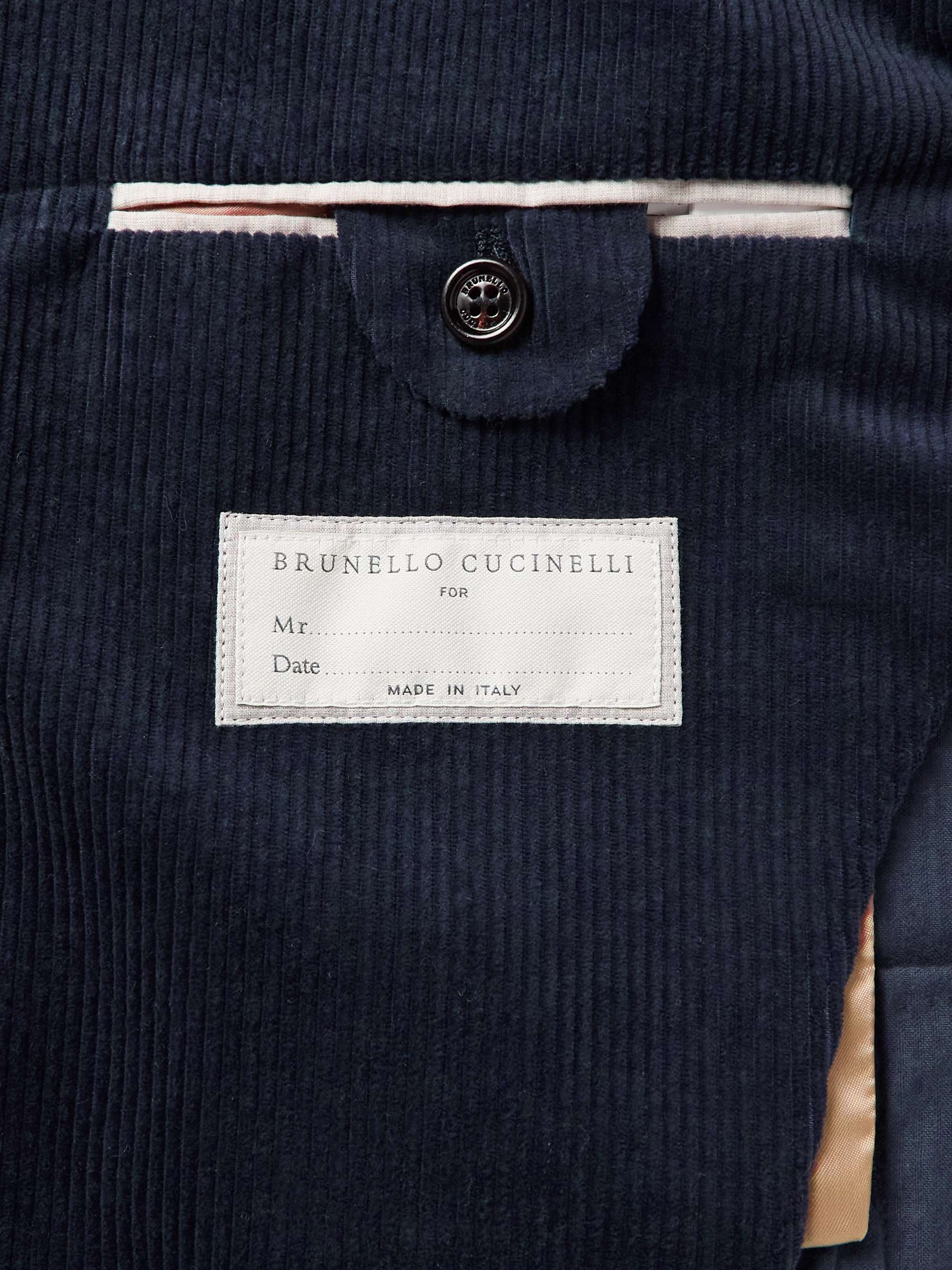 BRUNELLO CUCINELLI Double-Breasted Cotton-Corduroy Blazer