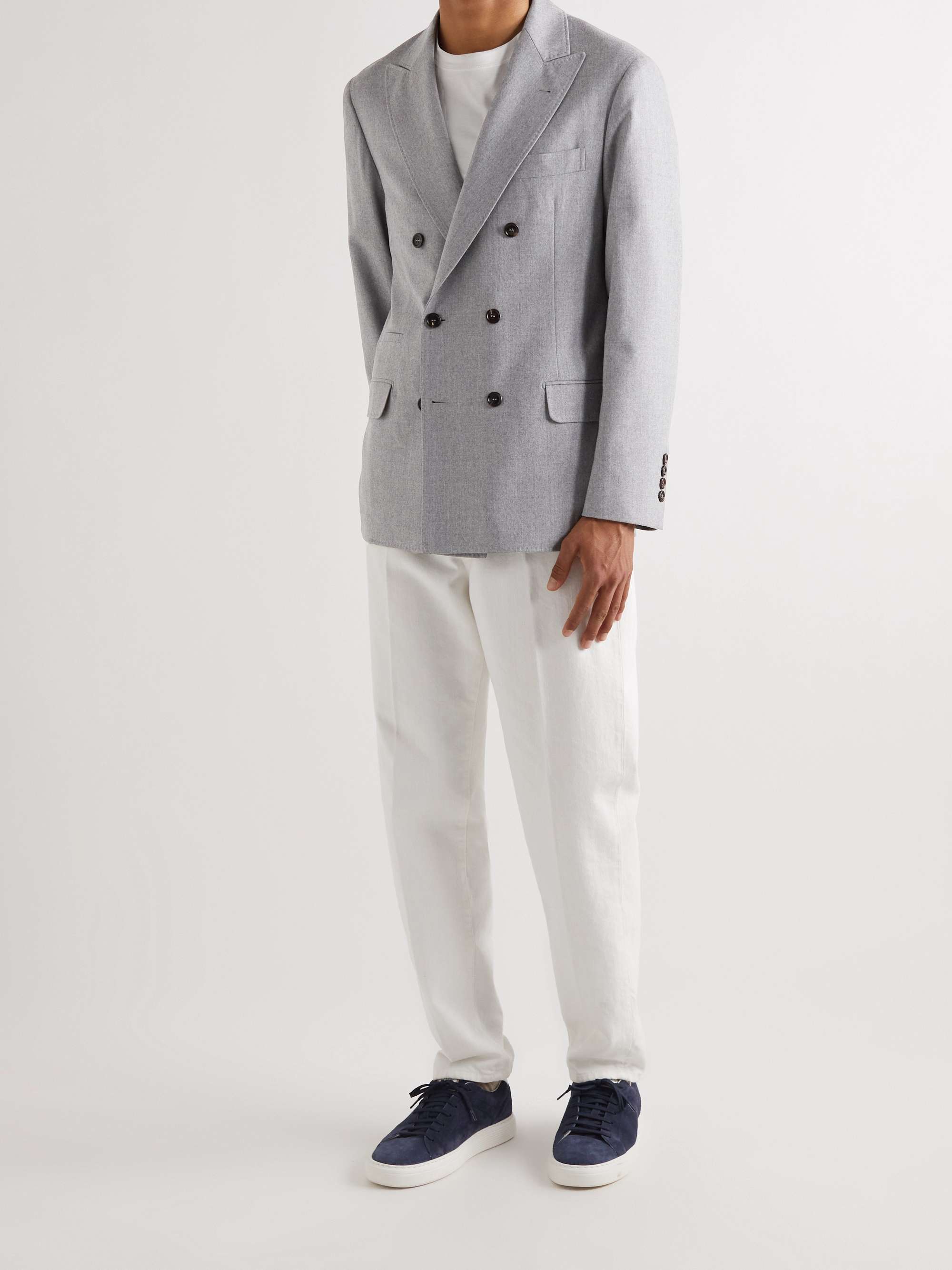 BRUNELLO CUCINELLI Double-Breasted Wool Blazer
