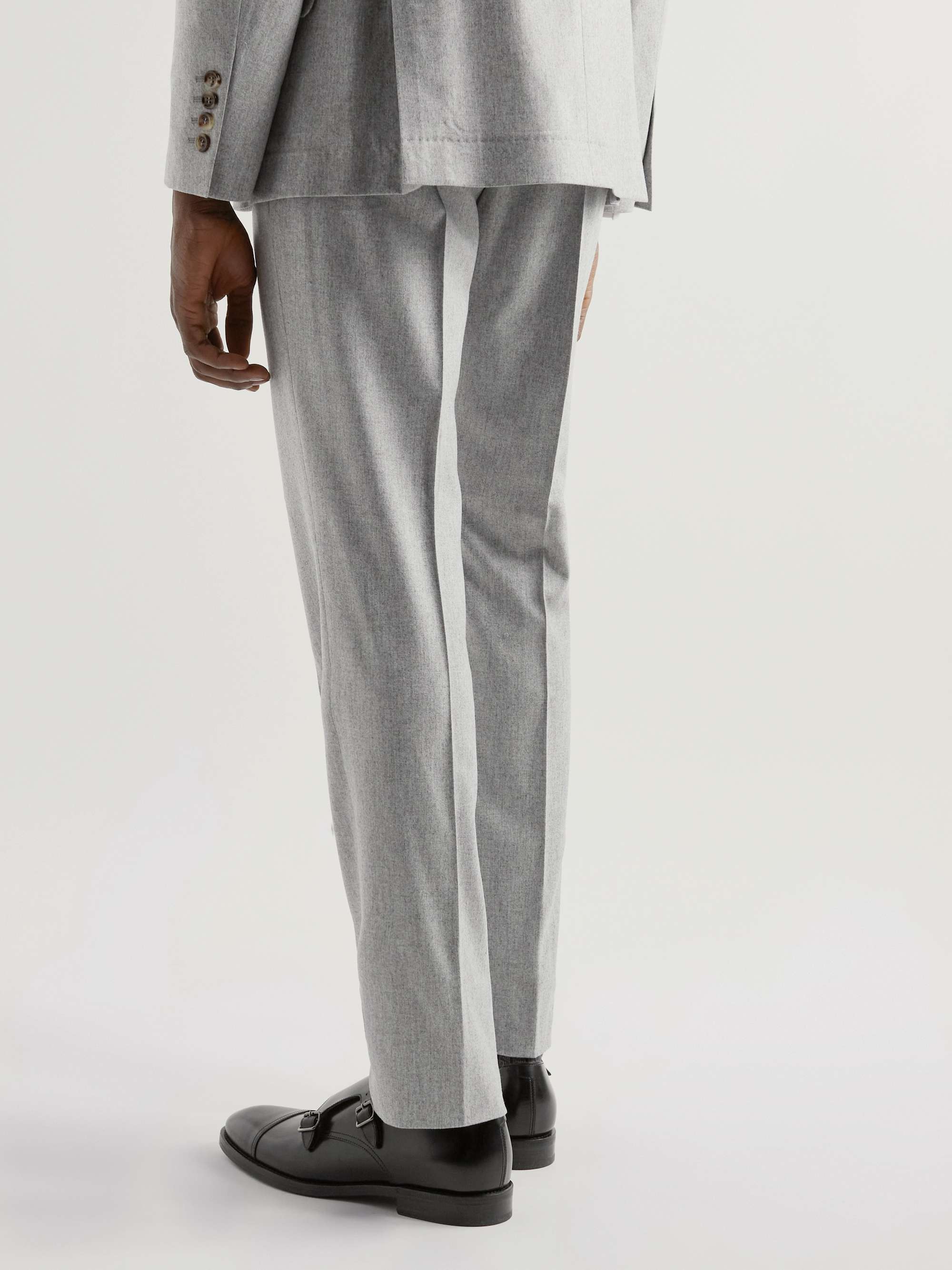 BRUNELLO CUCINELLI Straight-Leg Pleated Wool-Blend Suit Trousers