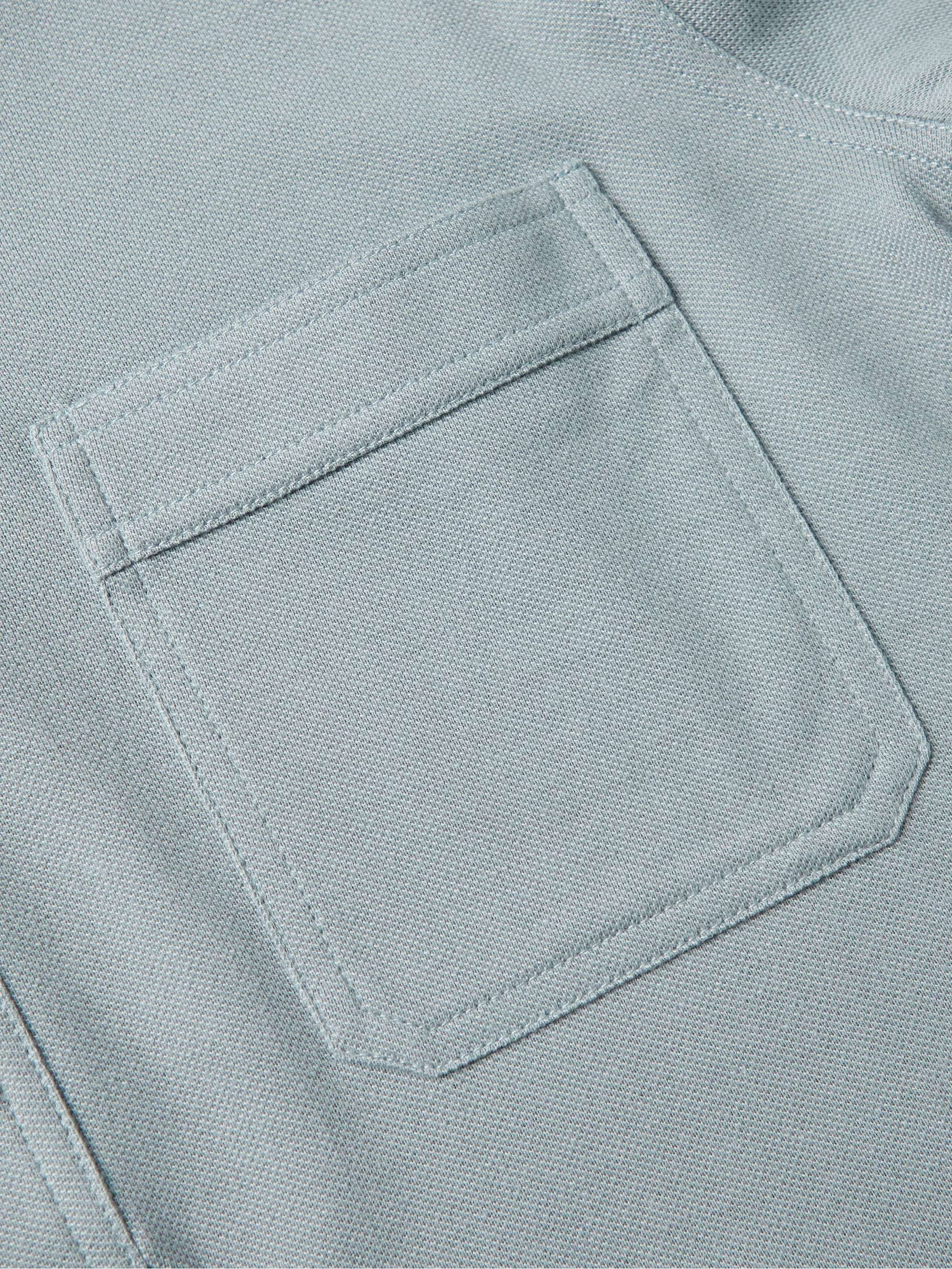 TOM FORD Cotton and Silk-Blend Piqué Polo Shirt