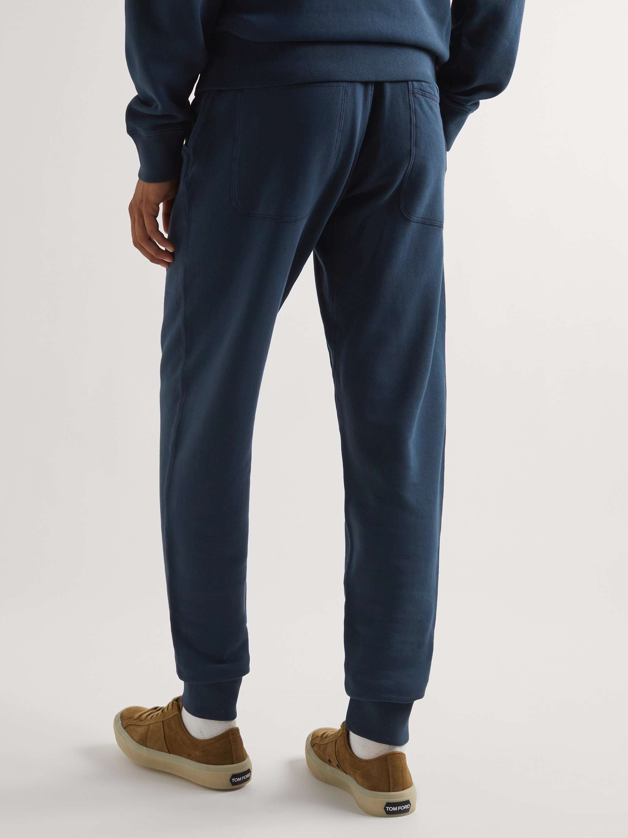 TOM FORD Tapered Garment-Dyed Cotton-Jersey Sweatpants