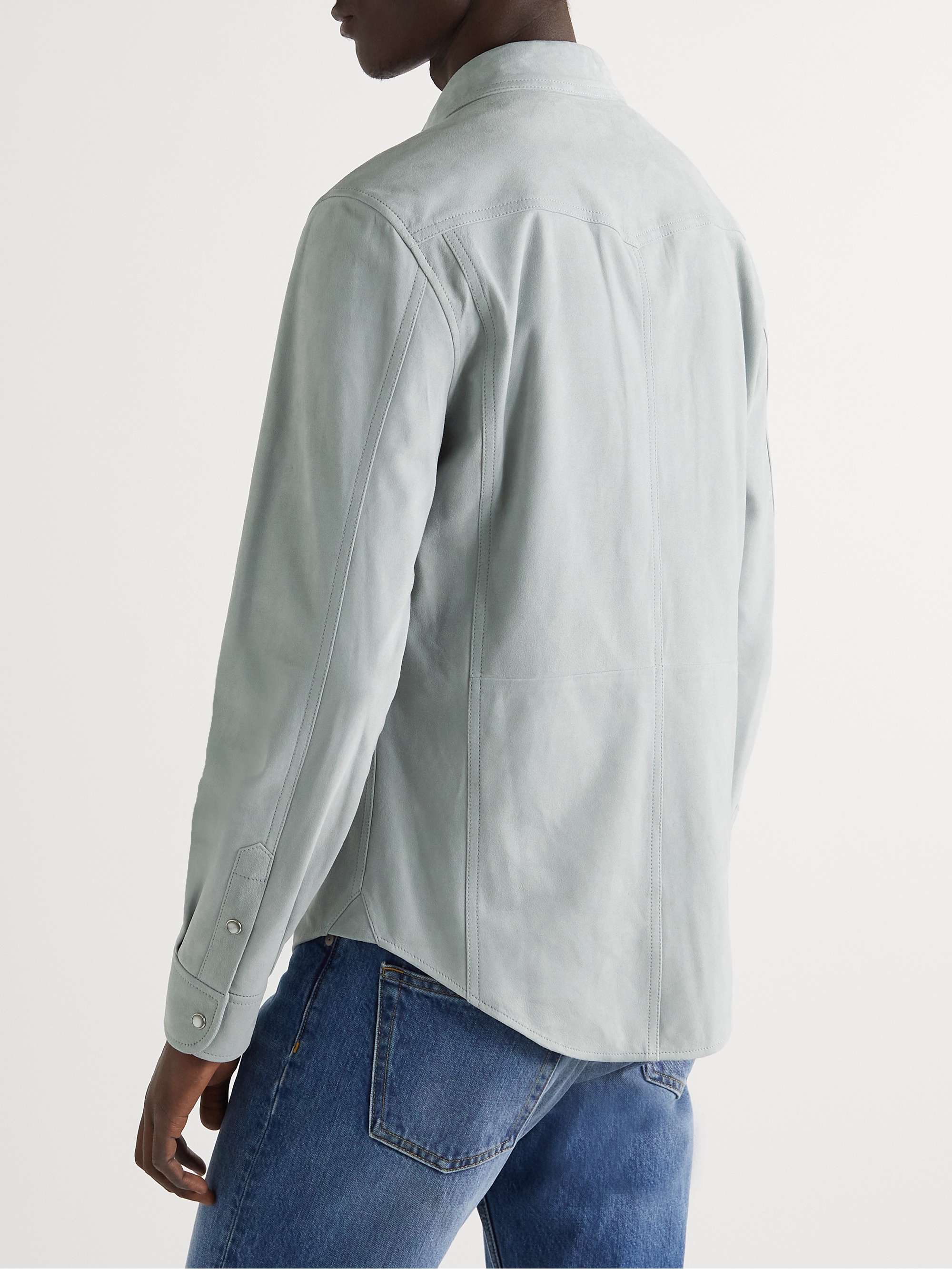 TOM FORD Slim-Fit Suede Western Overshirt