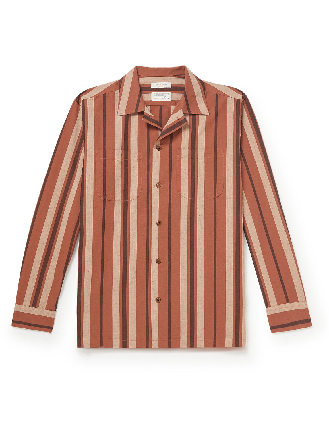 Vincent Camping Camp-Collar Organic Cotton and Linen-Blend Shirt