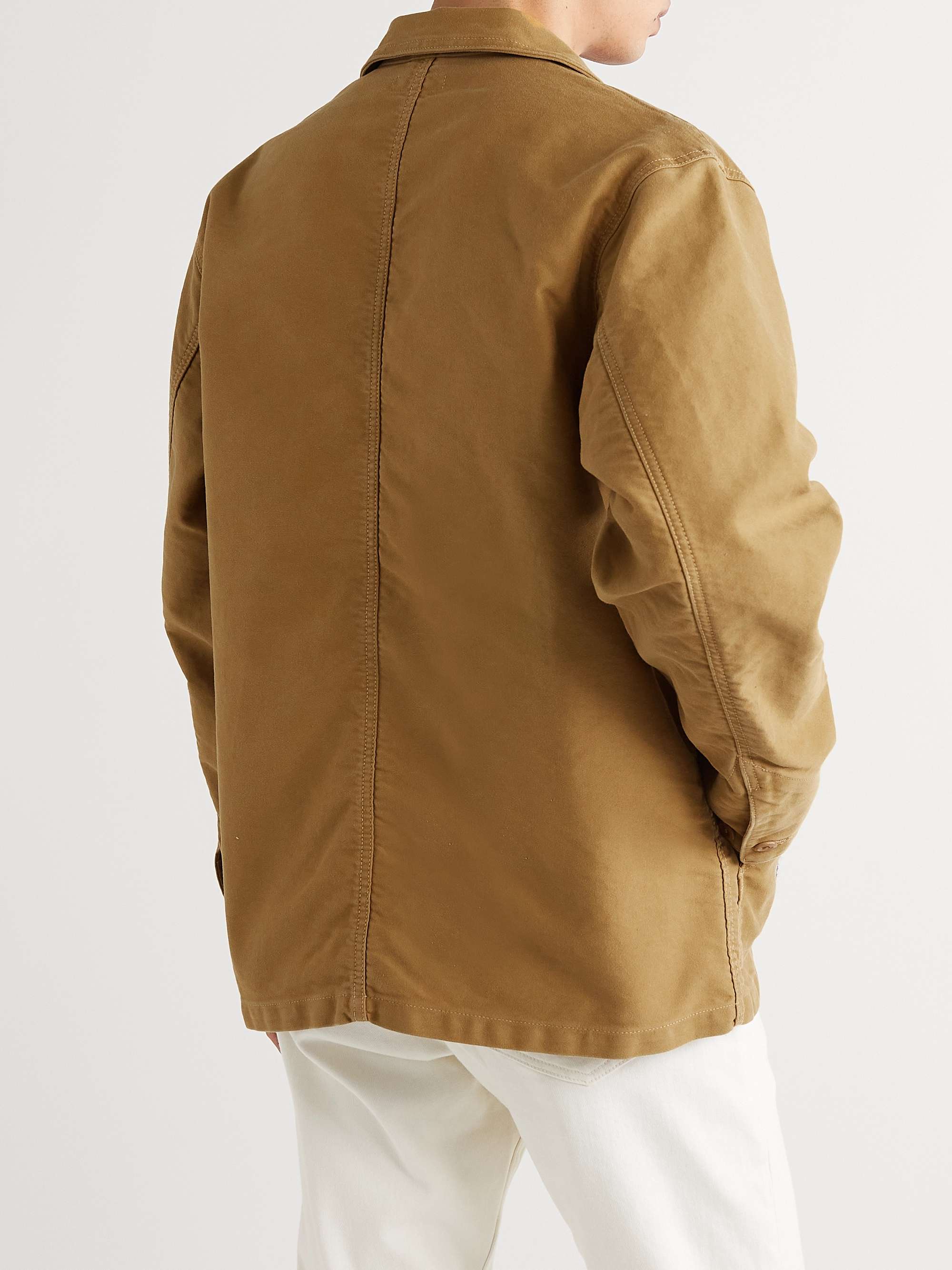 NUDIE JEANS Carson Appliquéd Organic Cotton-Moleskin Chore Jacket