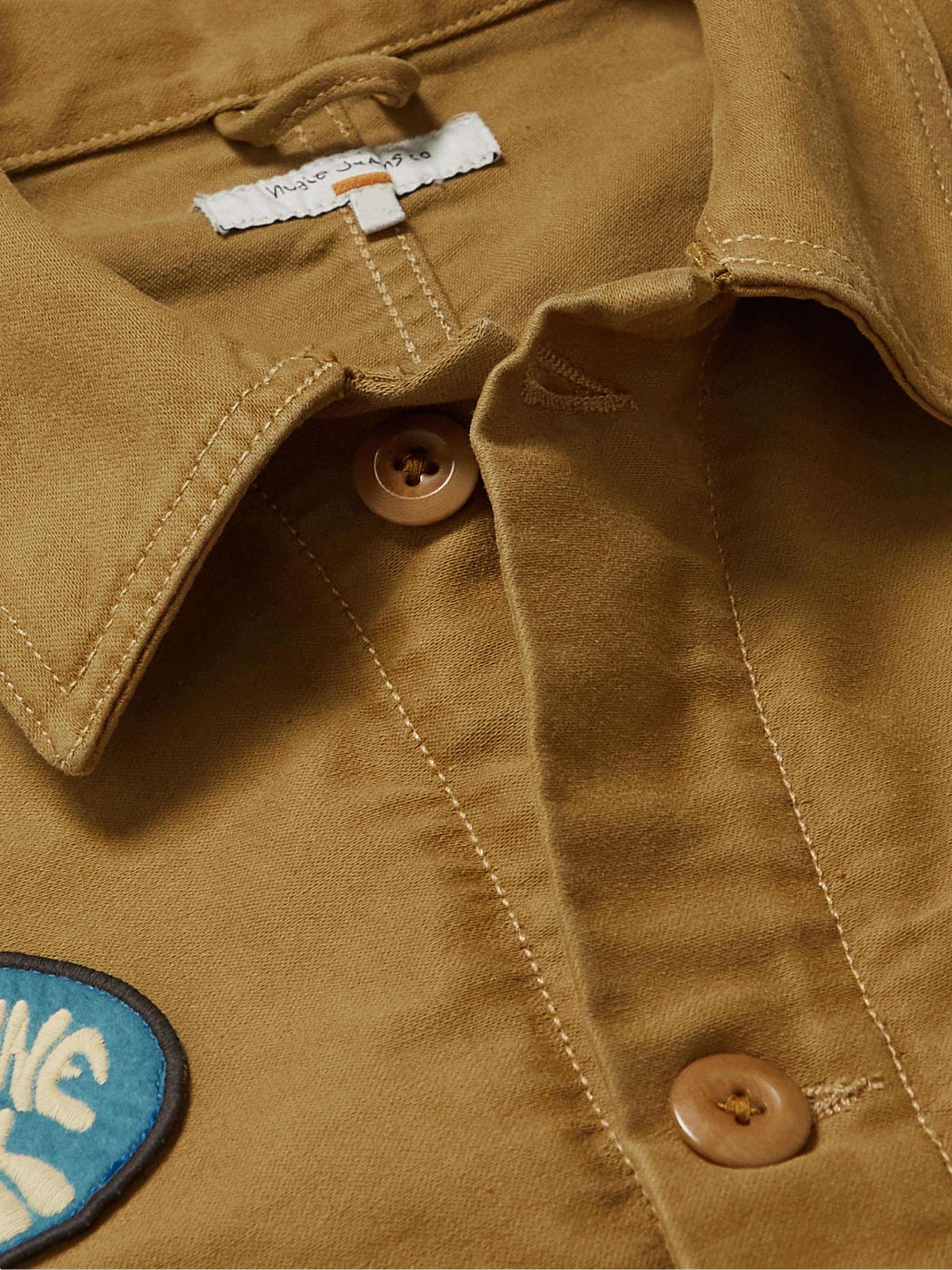 NUDIE JEANS Carson Appliquéd Organic Cotton-Moleskin Chore Jacket