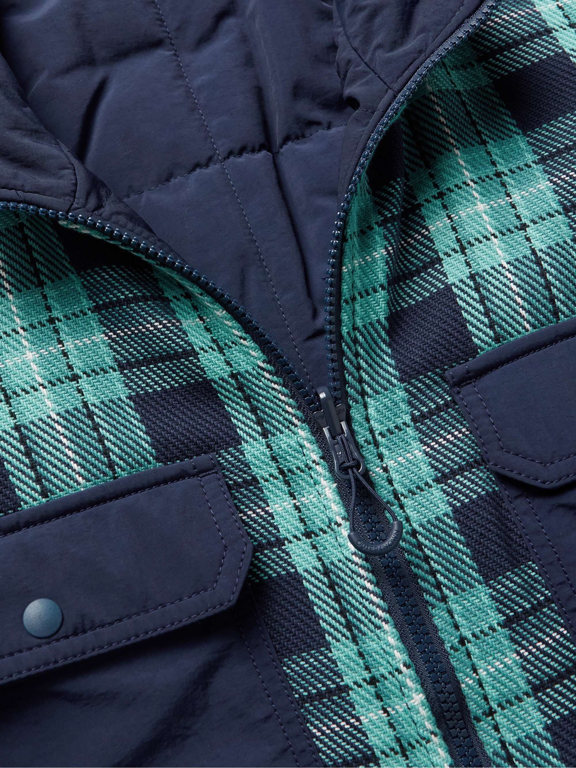 OUTERKNOWN Blanket Evolution Reversible Checked Organic Cotton and