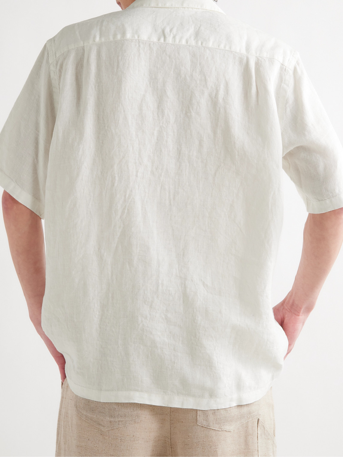 Camp-Collar Linen Shirt