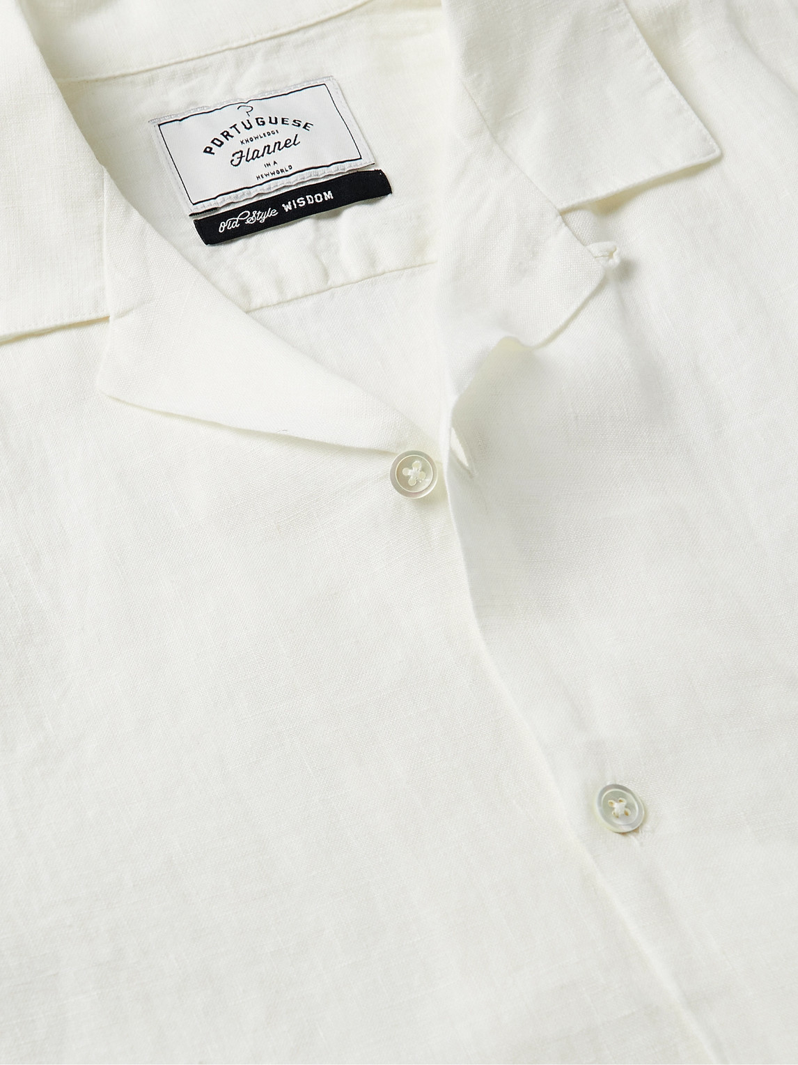 Camp-Collar Linen Shirt
