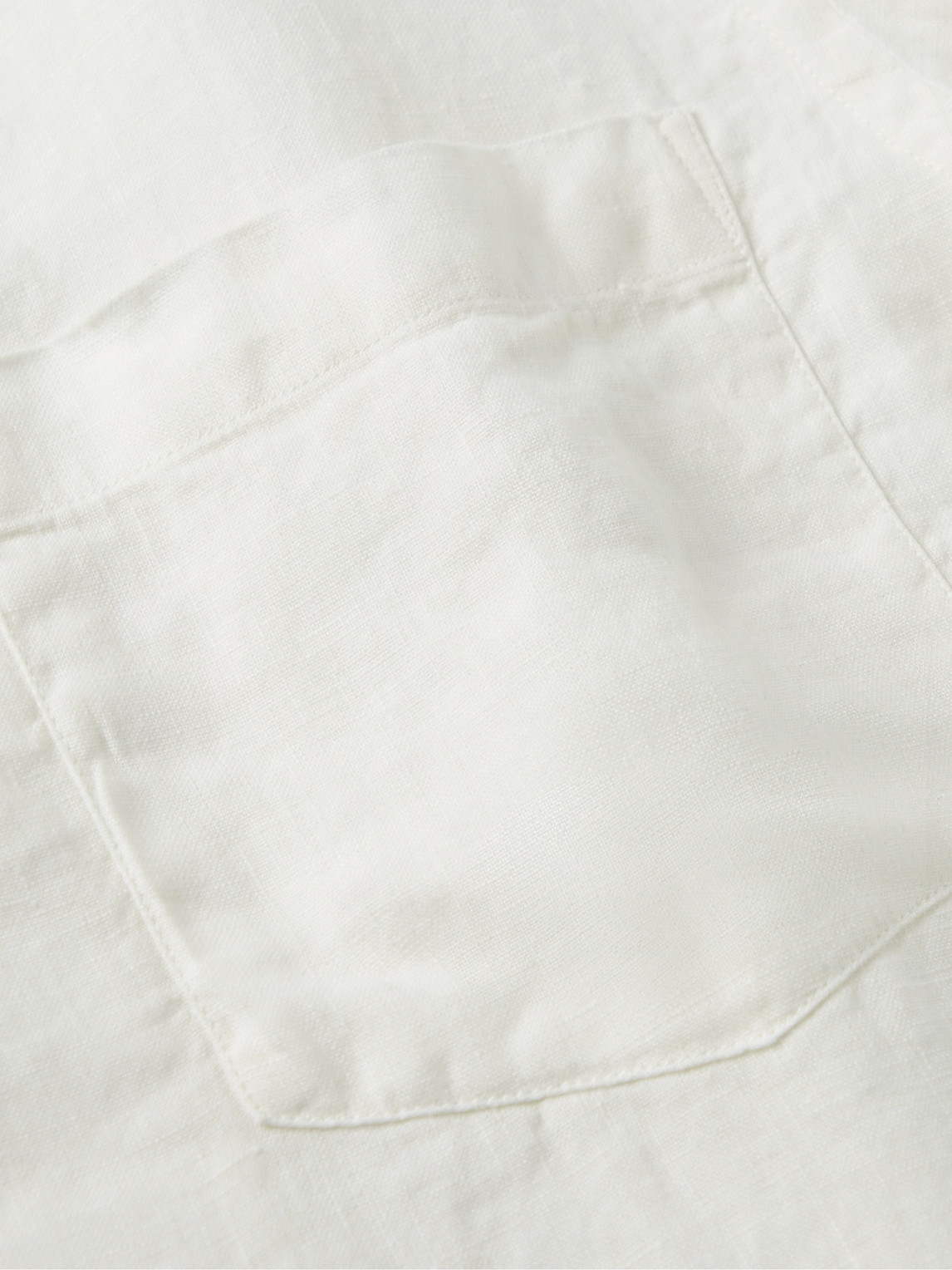 Camp-Collar Linen Shirt
