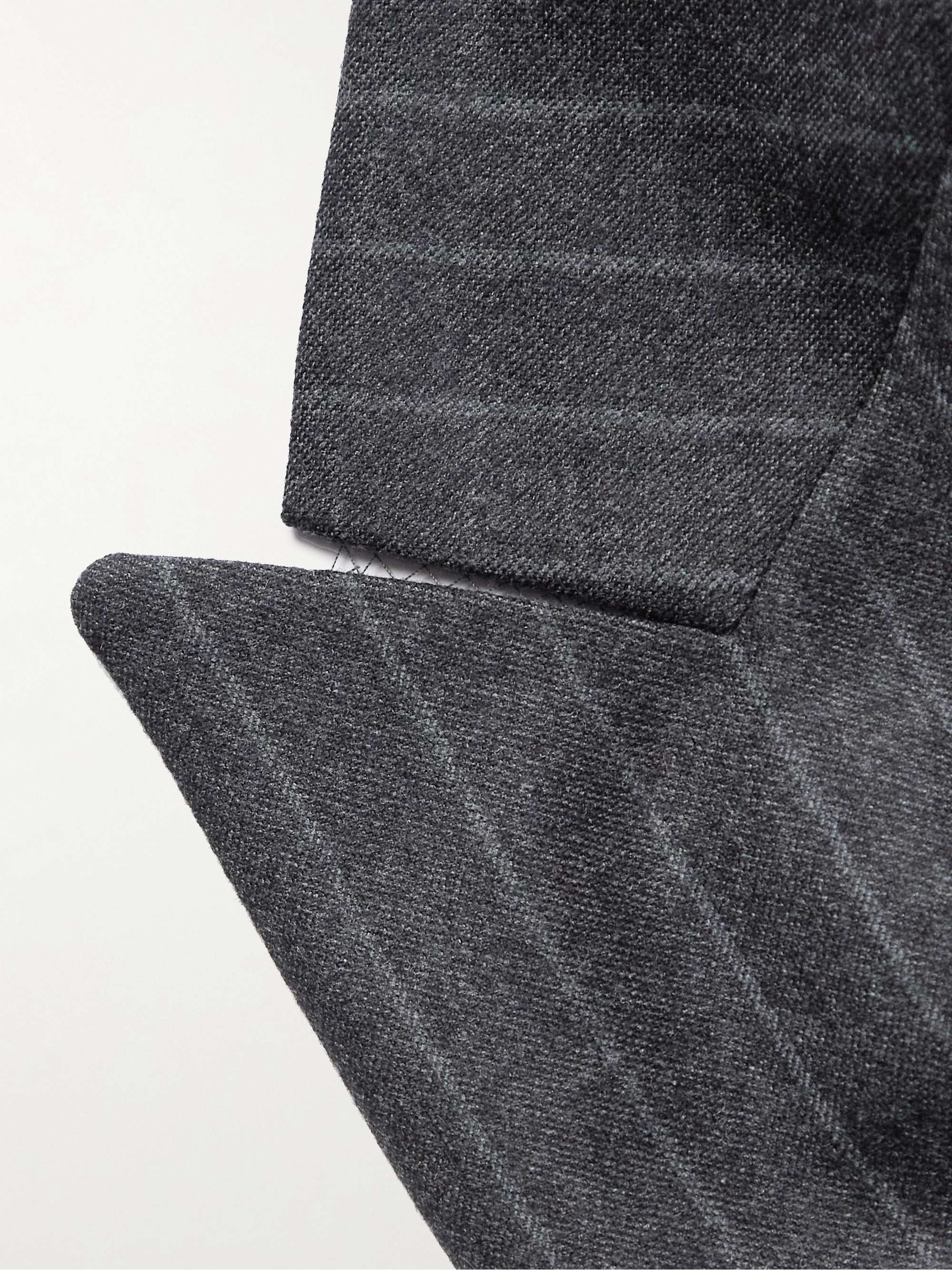 TOM FORD Double-Breasted Striped Wool and Silk-Blend Suit Jacket