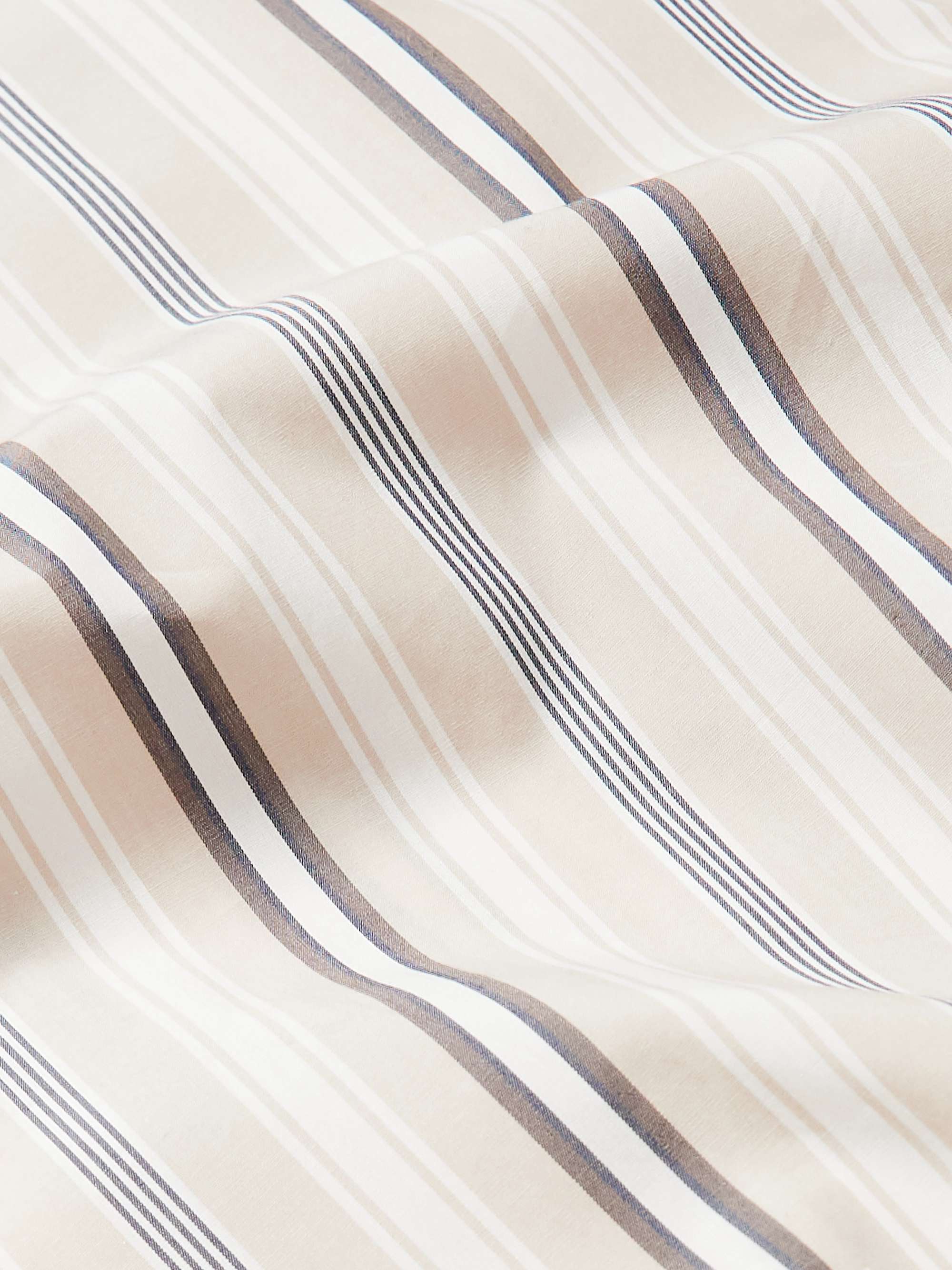 STUDIO NICHOLSON Sorono Striped Cotton-Poplin Shirt