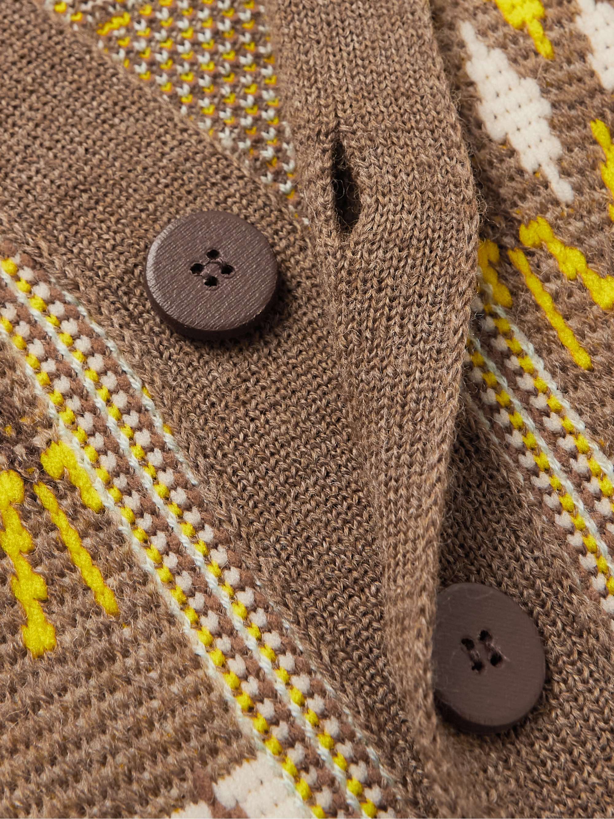 WALES BONNER Freedom Jacquard-Knit Virgin Wool-Blend Vest
