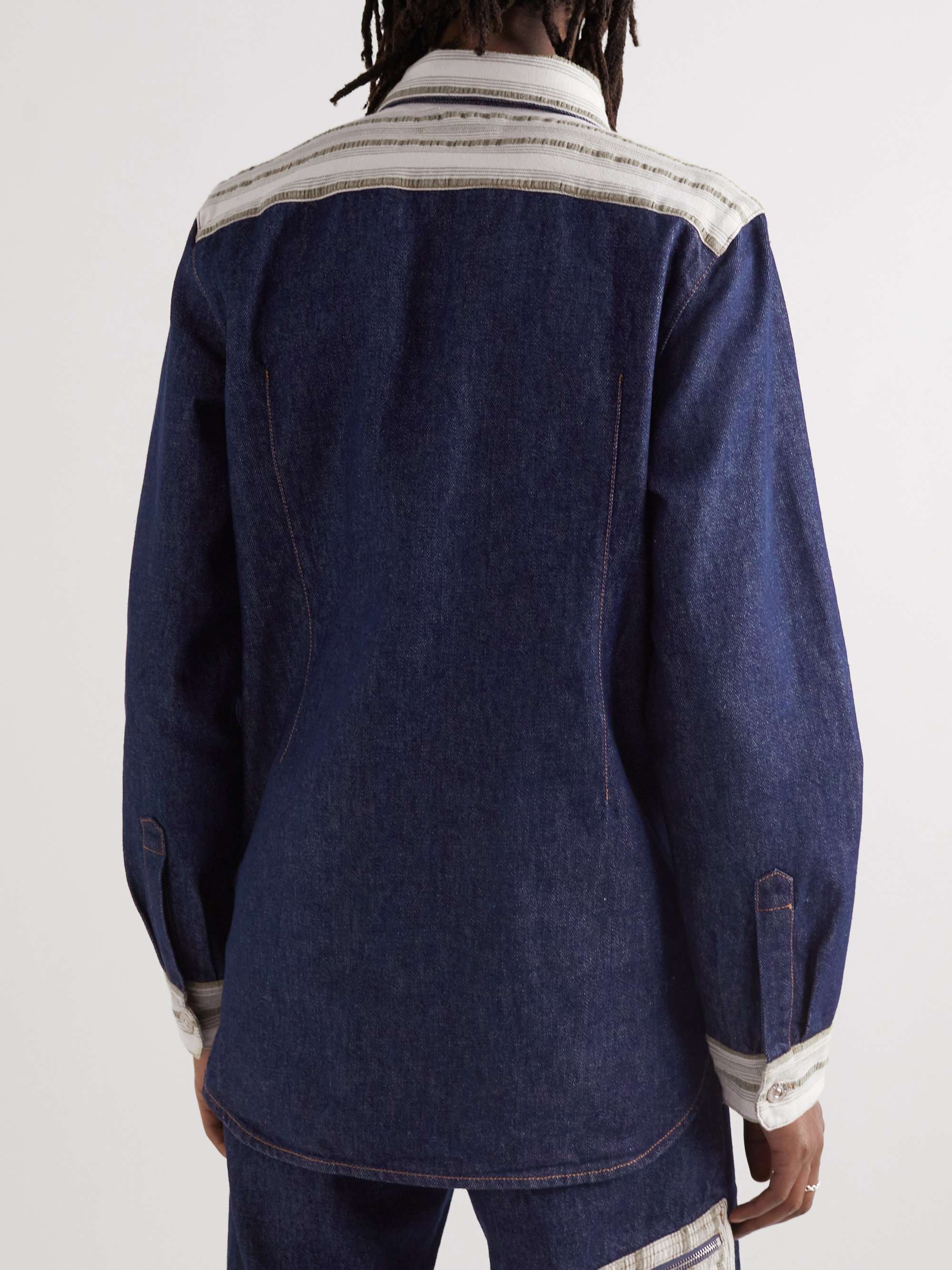 WALES BONNER Miles Denim Shirt for Men | MR PORTER