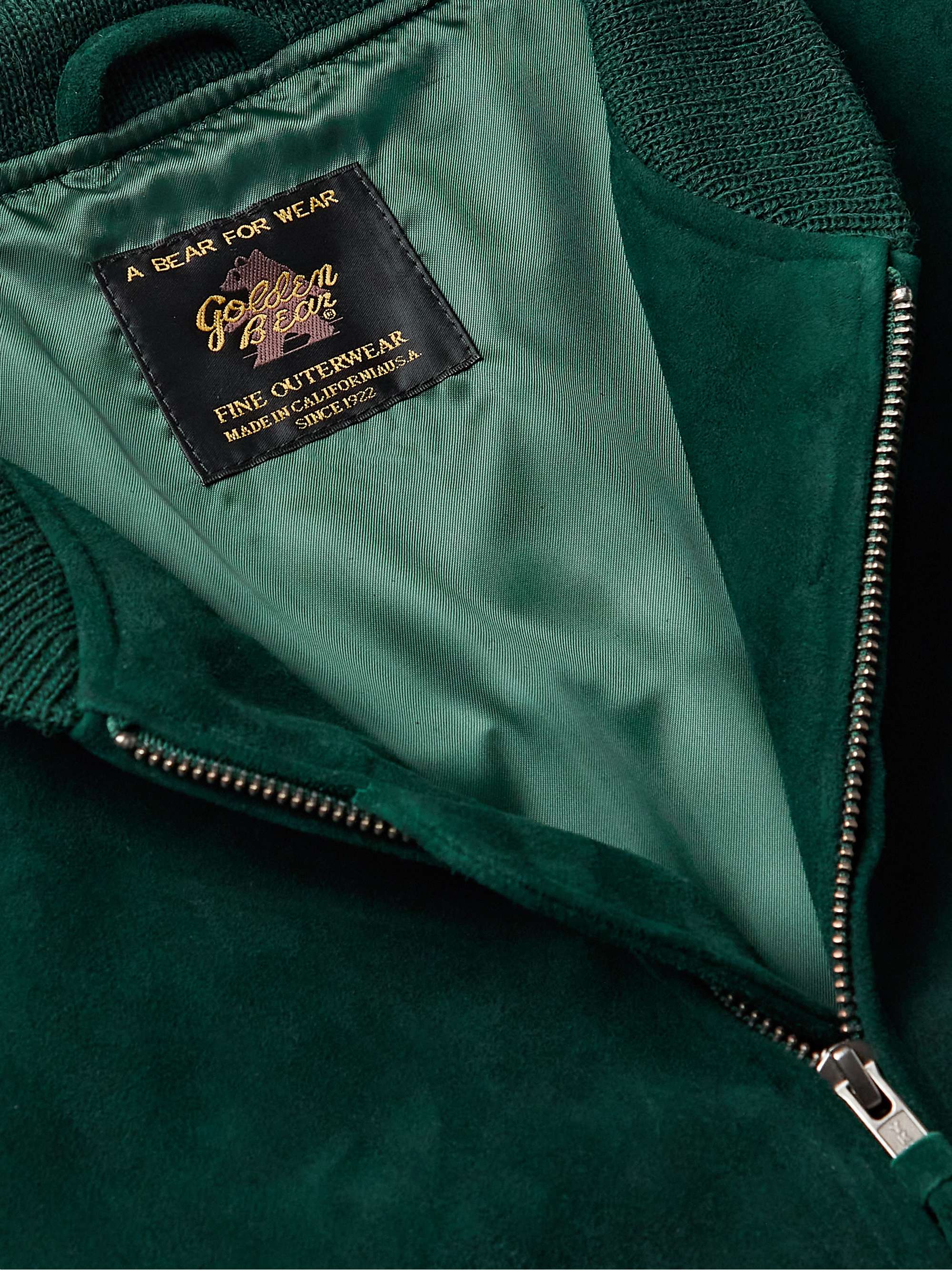 GOLDEN BEAR Suede Bomber Jacket