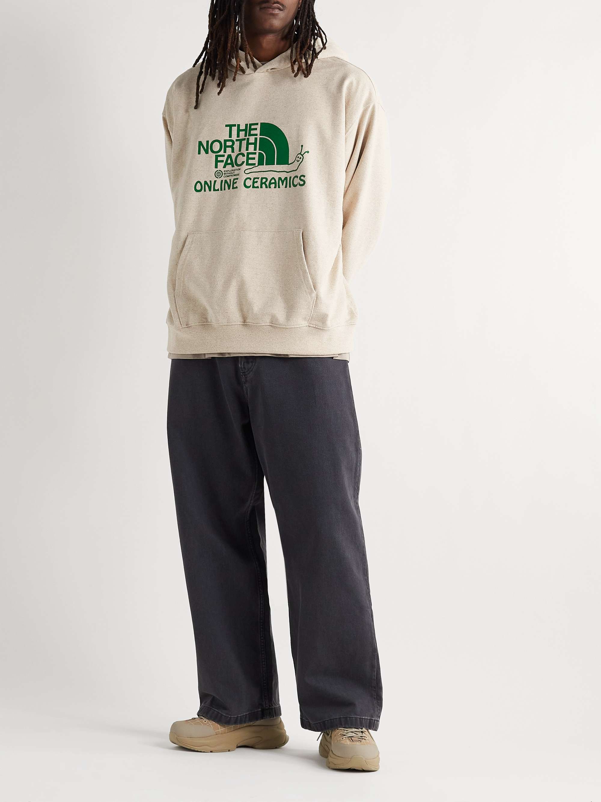 THE NORTH FACE + Online Ceramics Printed Slub Cotton-Blend Jersey Hoodie