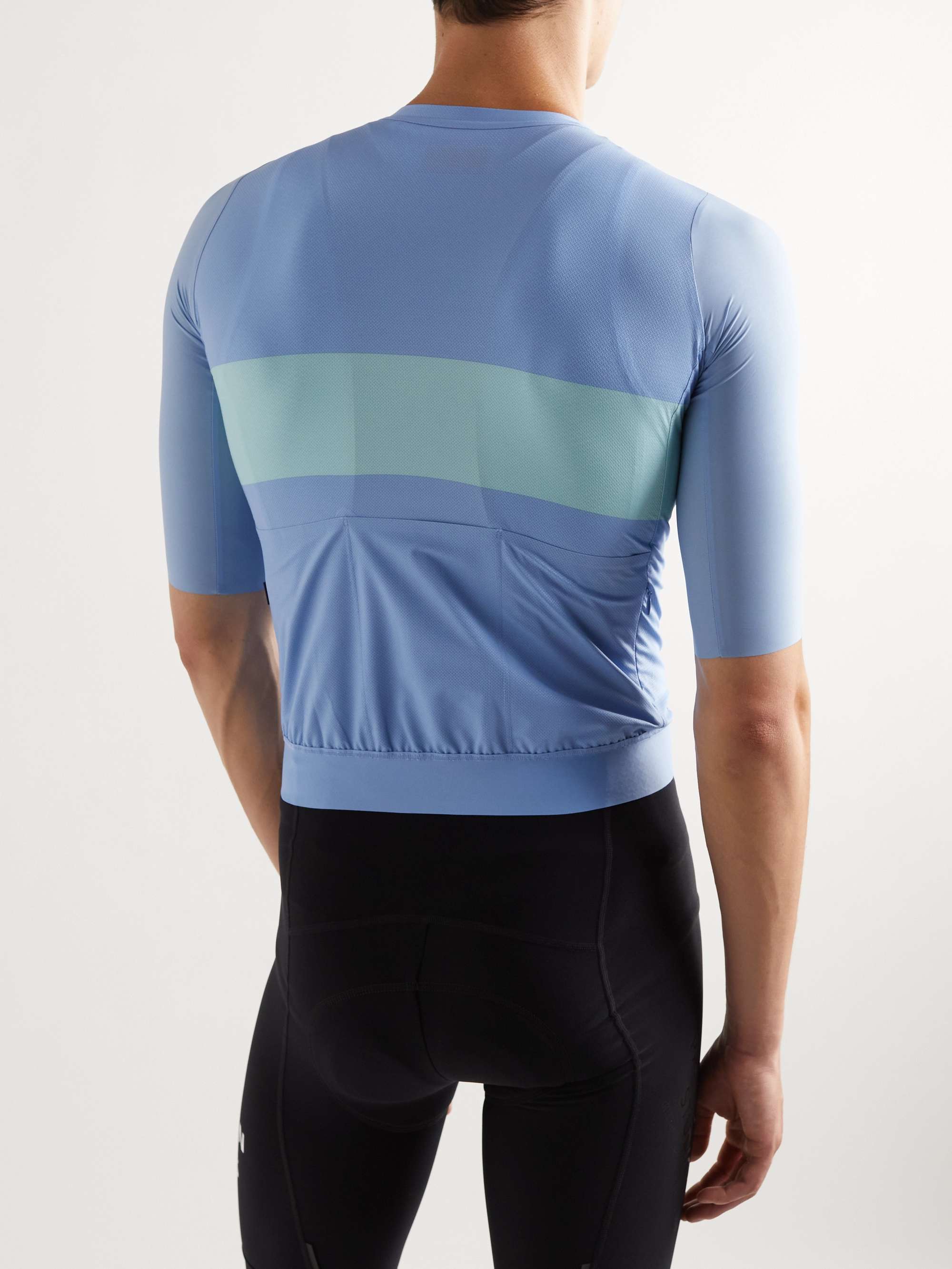 PAS NORMAL STUDIOS Solitude Striped Logo-Print Cycling Jersey for Men ...