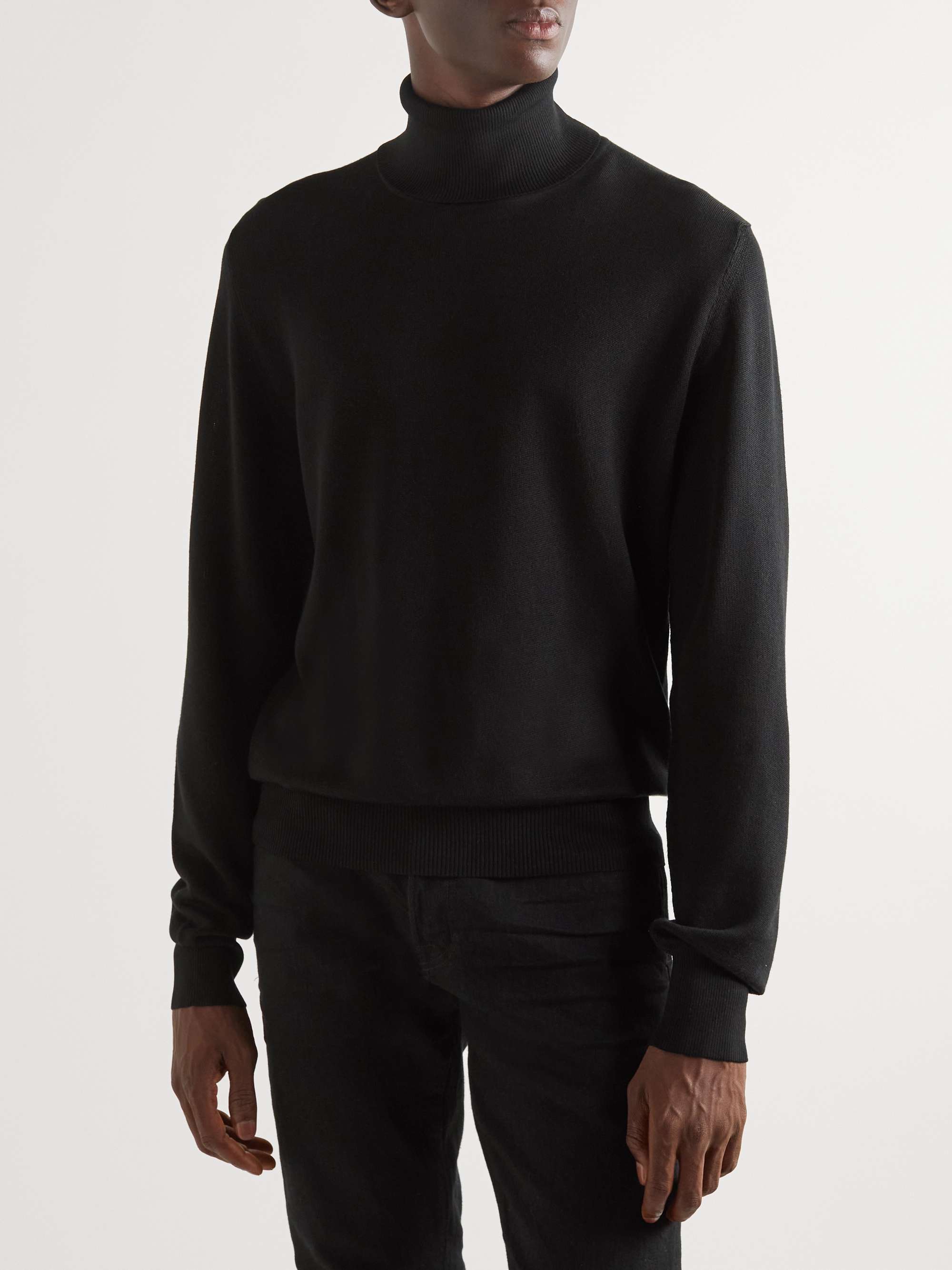 TOM FORD Mulberry Silk Rollneck Sweater