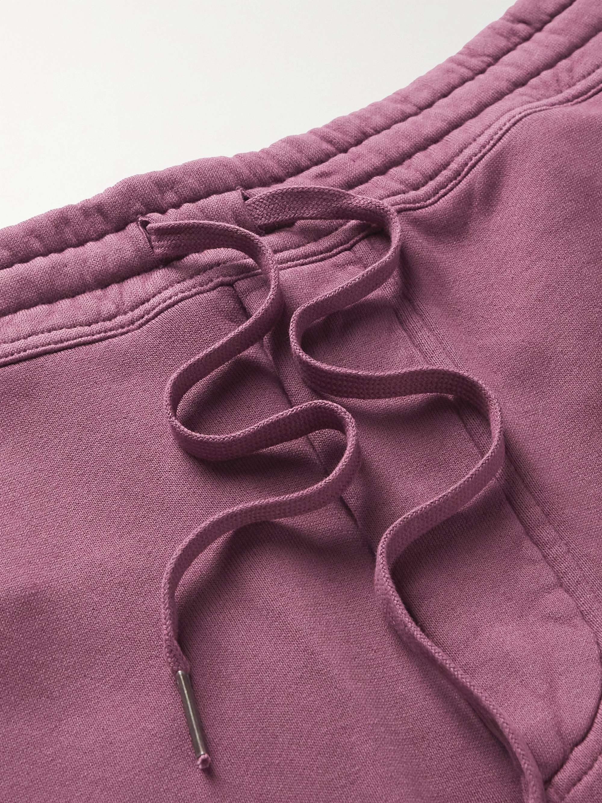 TOM FORD Tapered Garment-Dyed Cotton-Jersey Sweatpants