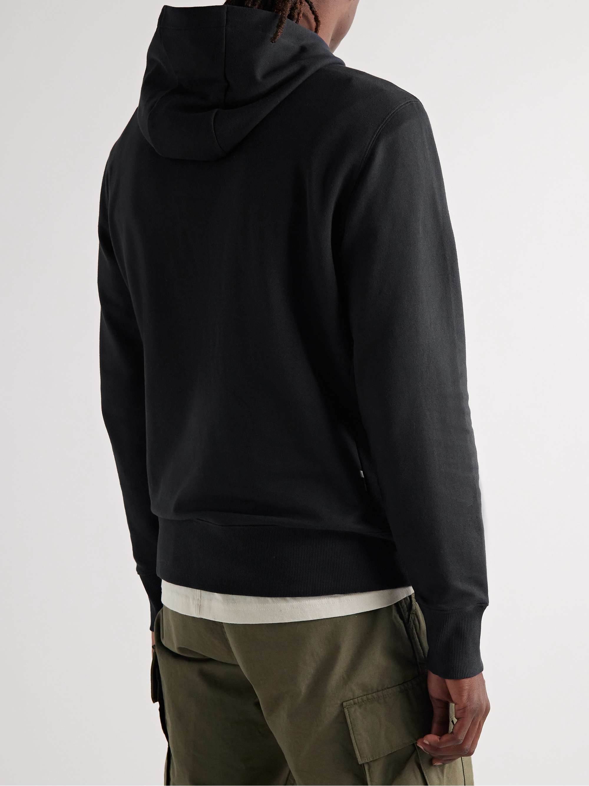 RAPHA Logo-Embroidered Cotton-Jersey Hoodie for Men | MR PORTER