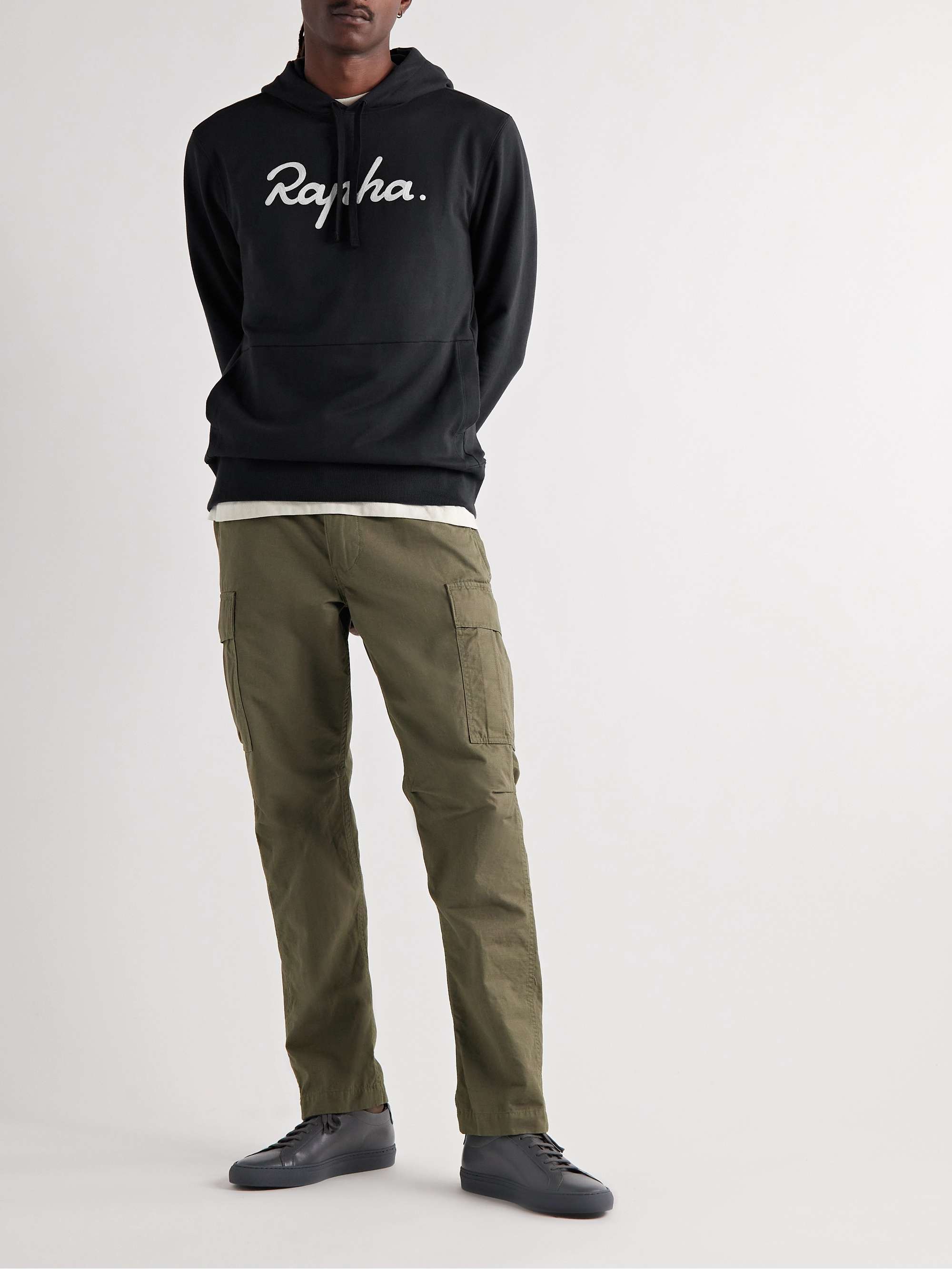 RAPHA Logo-Embroidered Cotton-Jersey Hoodie