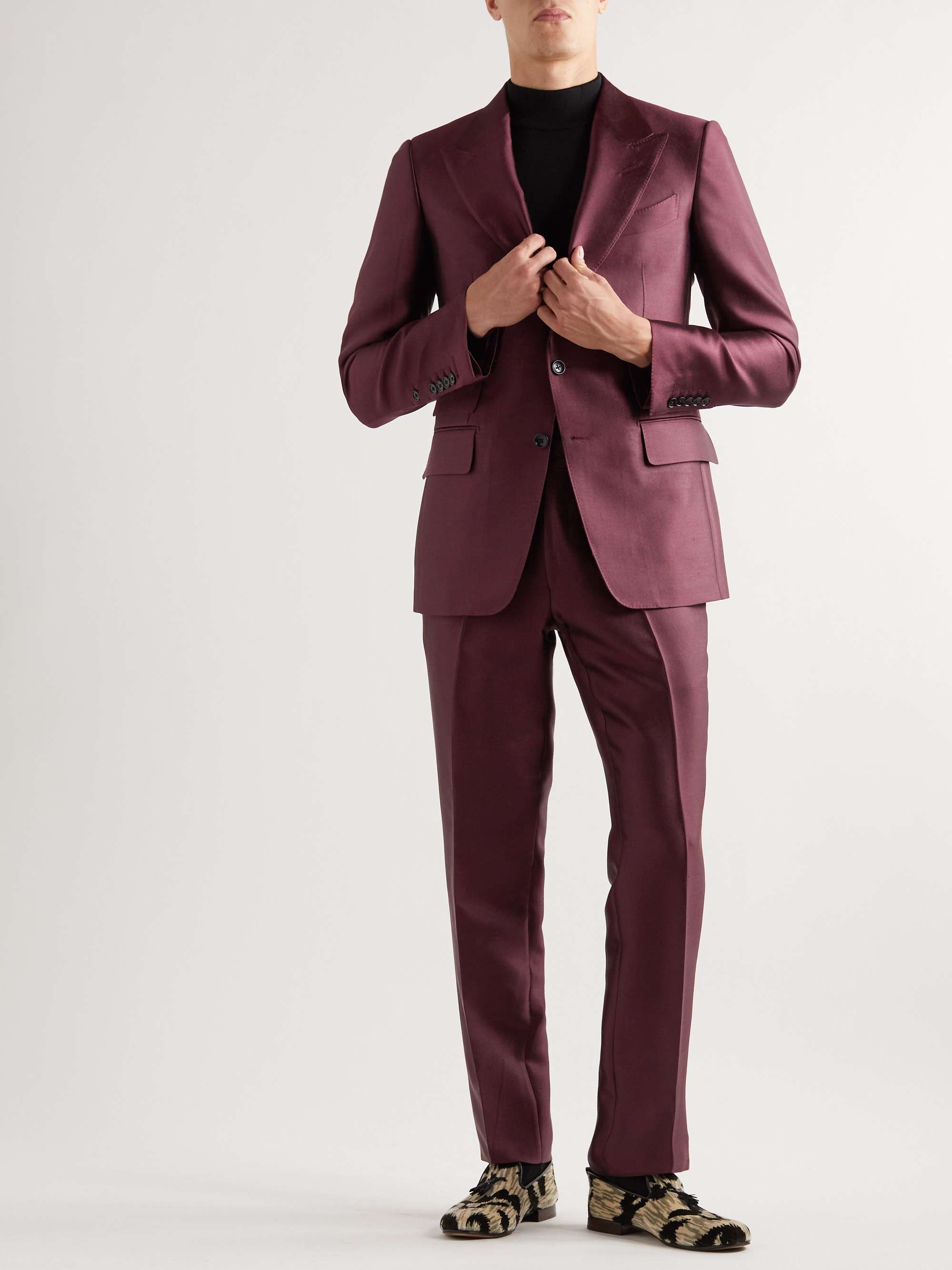 TOM FORD Shelton Slim-Fit Wool and Silk-Blend Twill Suit Trousers
