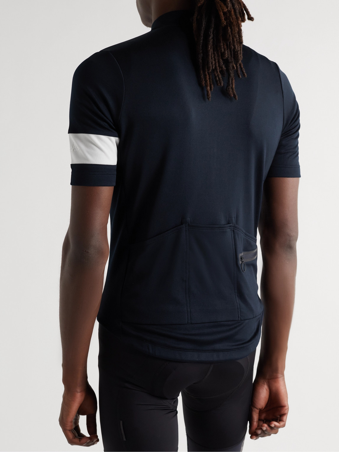 Shop Rapha Classic Two-tone Recycled Cycling Jersey In Blue