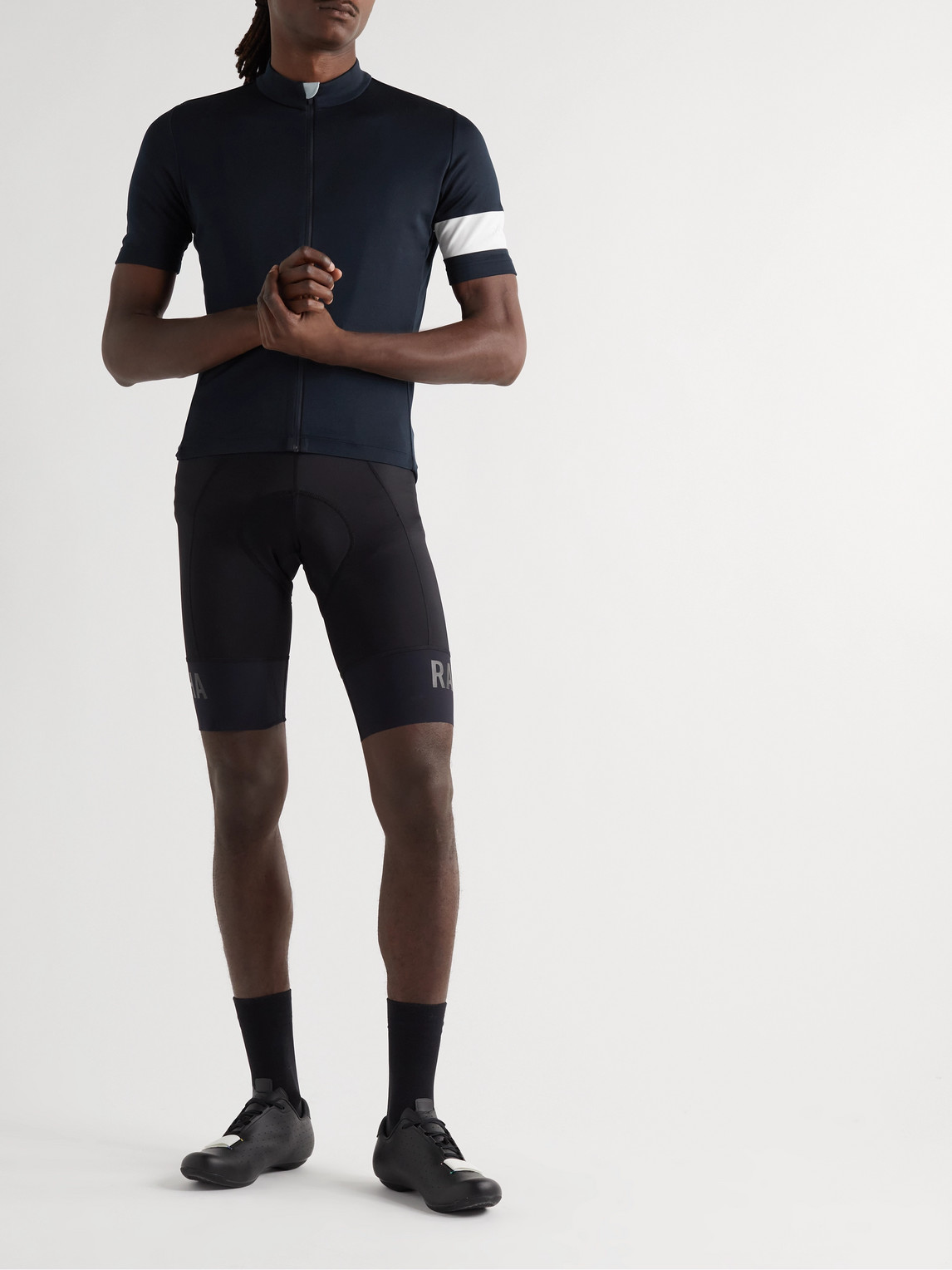 Shop Rapha Classic Two-tone Recycled Cycling Jersey In Blue