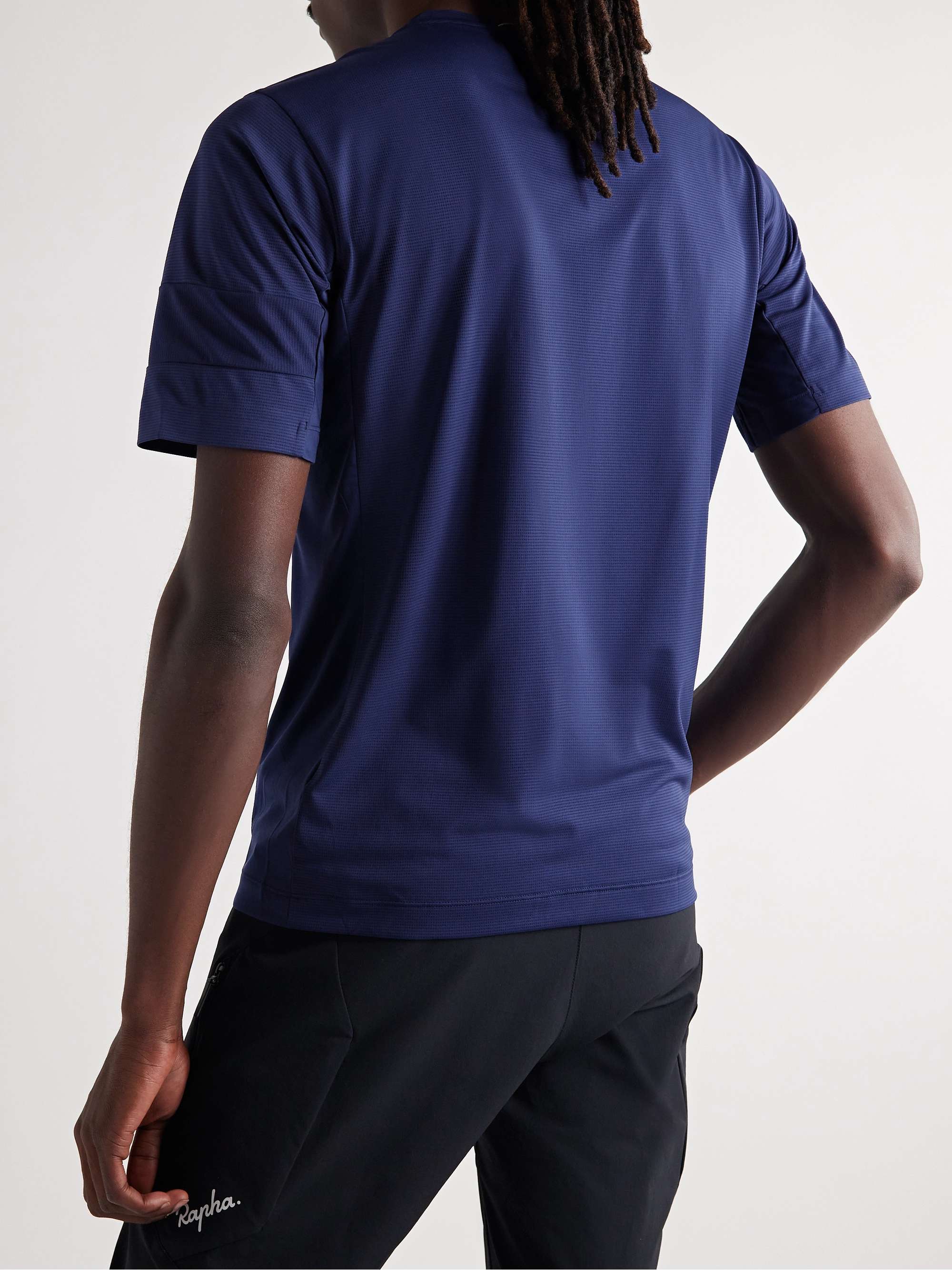 RAPHA Explore Technical Striped Stretch-Mesh T-Shirt