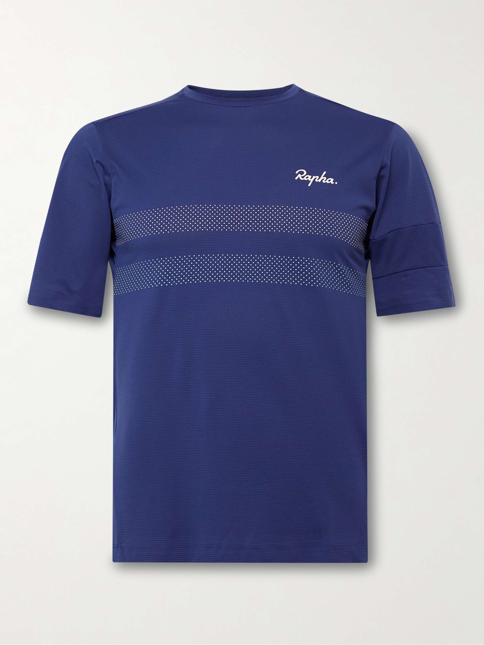 RAPHA Explore Technical Striped Stretch-Mesh T-Shirt