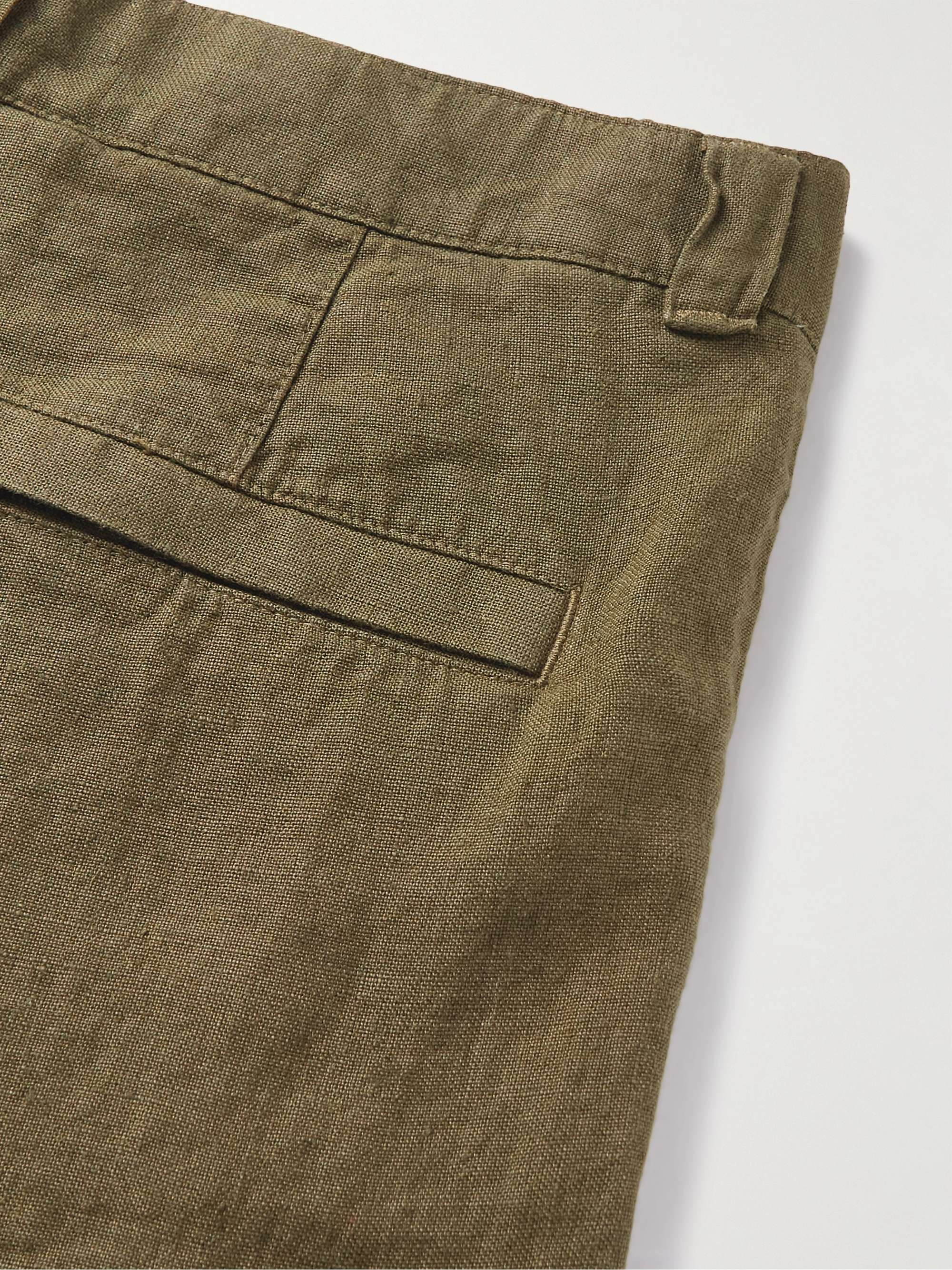 NN07 Armi Straight-Leg Linen Cargo Shorts