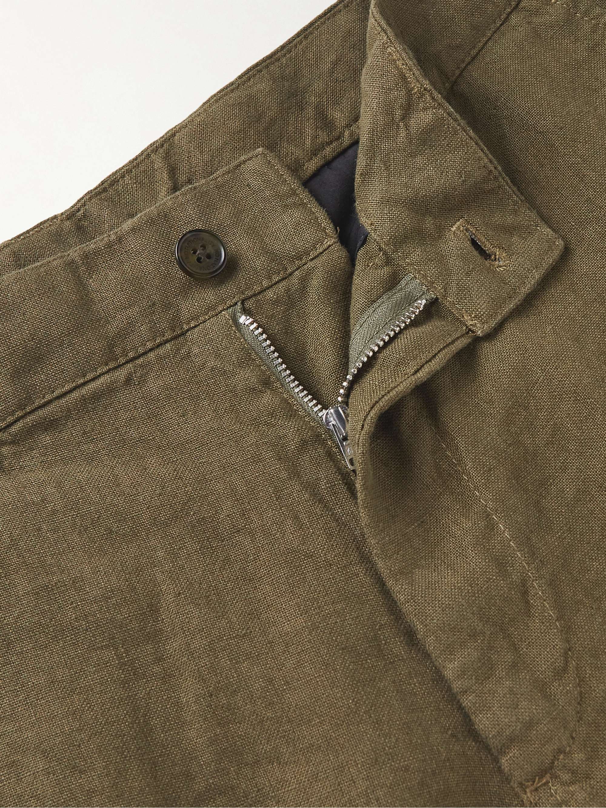 NN07 Armi Straight-Leg Linen Cargo Shorts