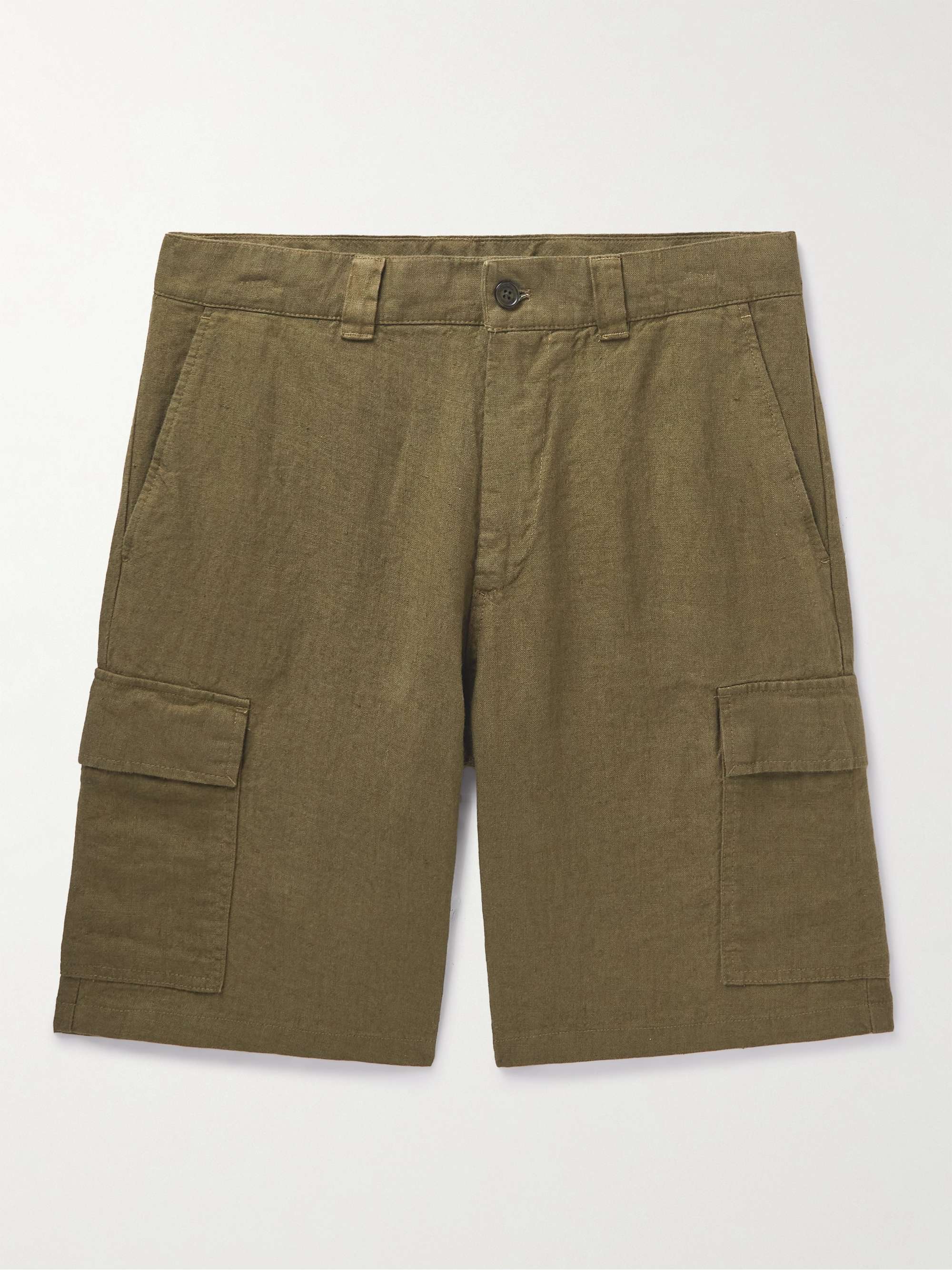 NN07 Armi Straight-Leg Linen Cargo Shorts for Men