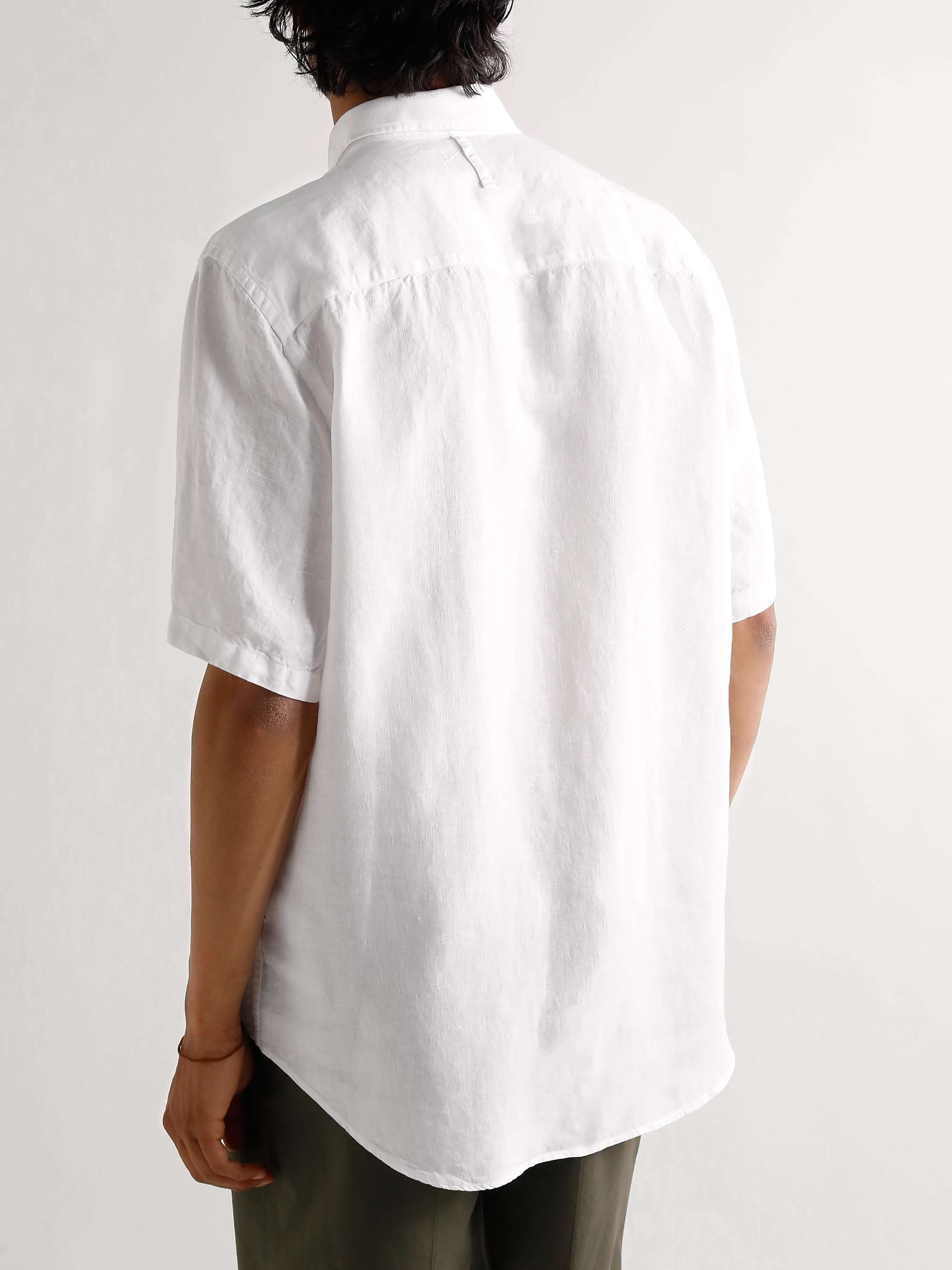 NN07 Arne Button-Down Collar Linen Shirt