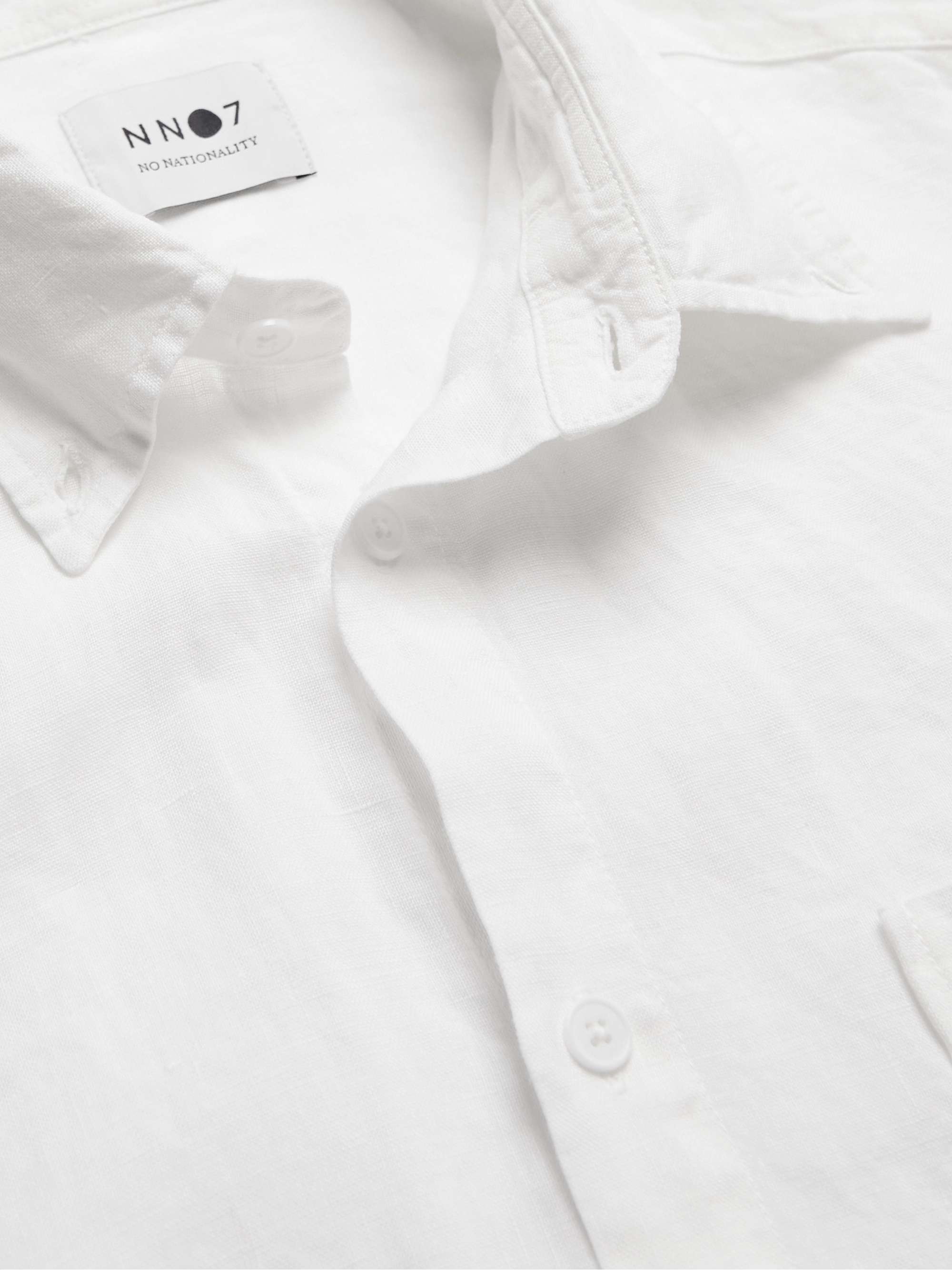 NN07 Arne Button-Down Collar Linen Shirt