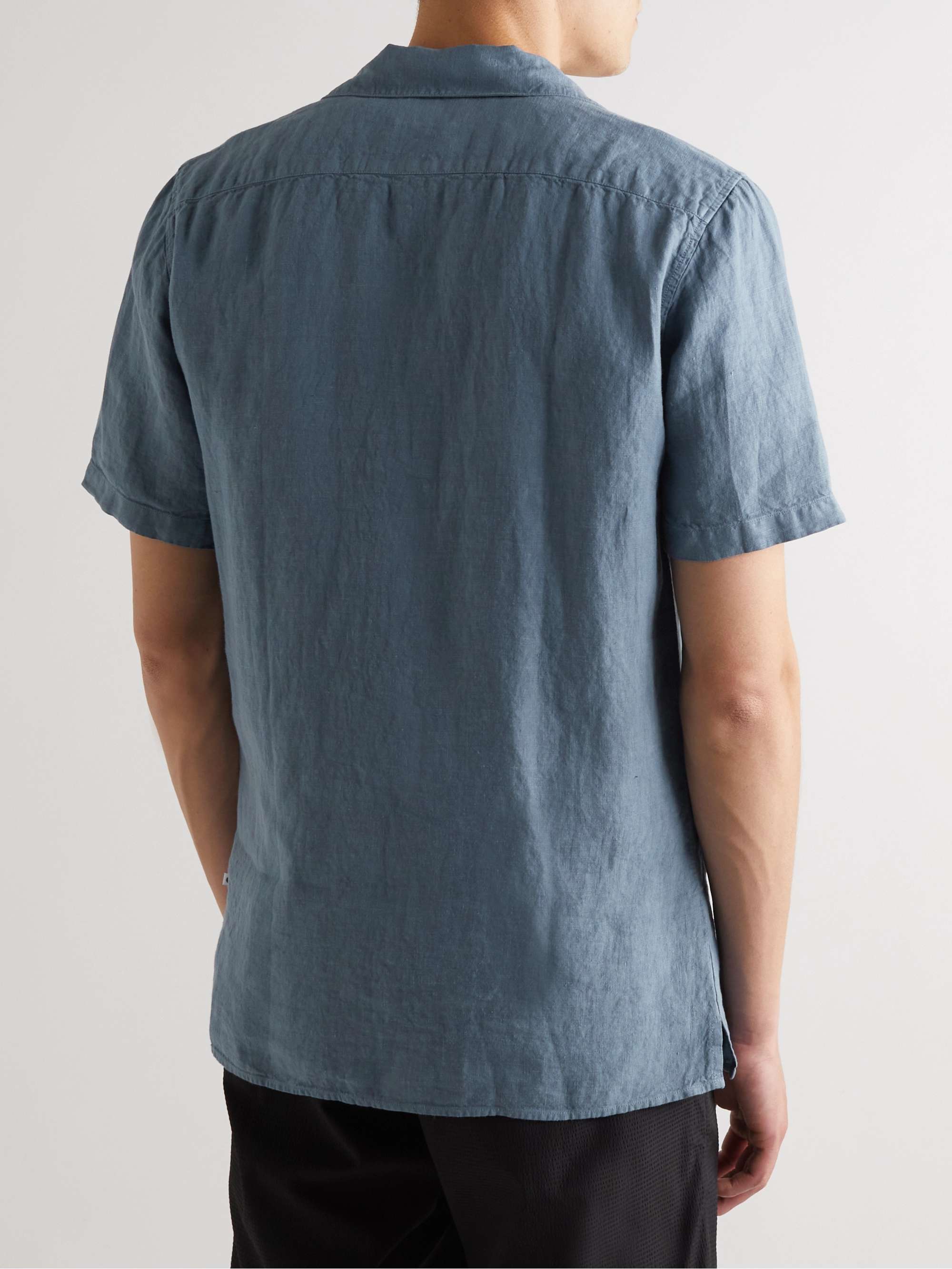 NN07 Miyagi Camp-Collar Garment-Dyed Linen Shirt for Men | MR PORTER