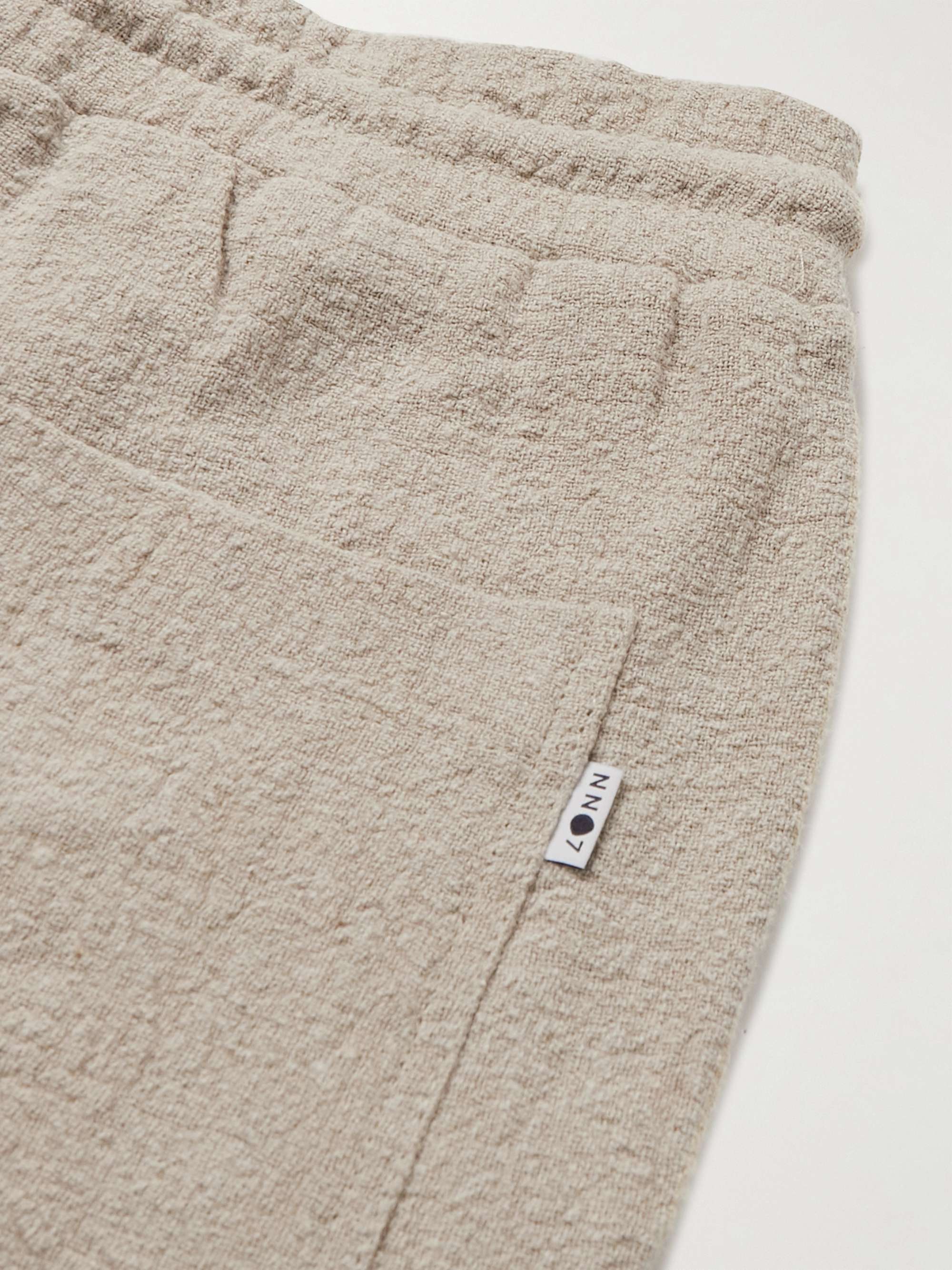 NN07 Jerry Straight-Leg Linen-Gauze Drawstring Shorts