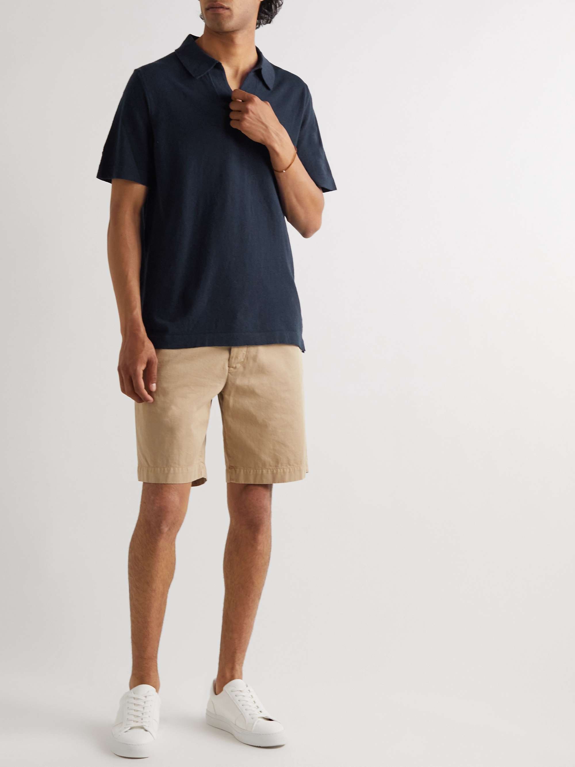 NN07 Ryan Cotton and Linen-Blend Polo Shirt for Men | MR PORTER