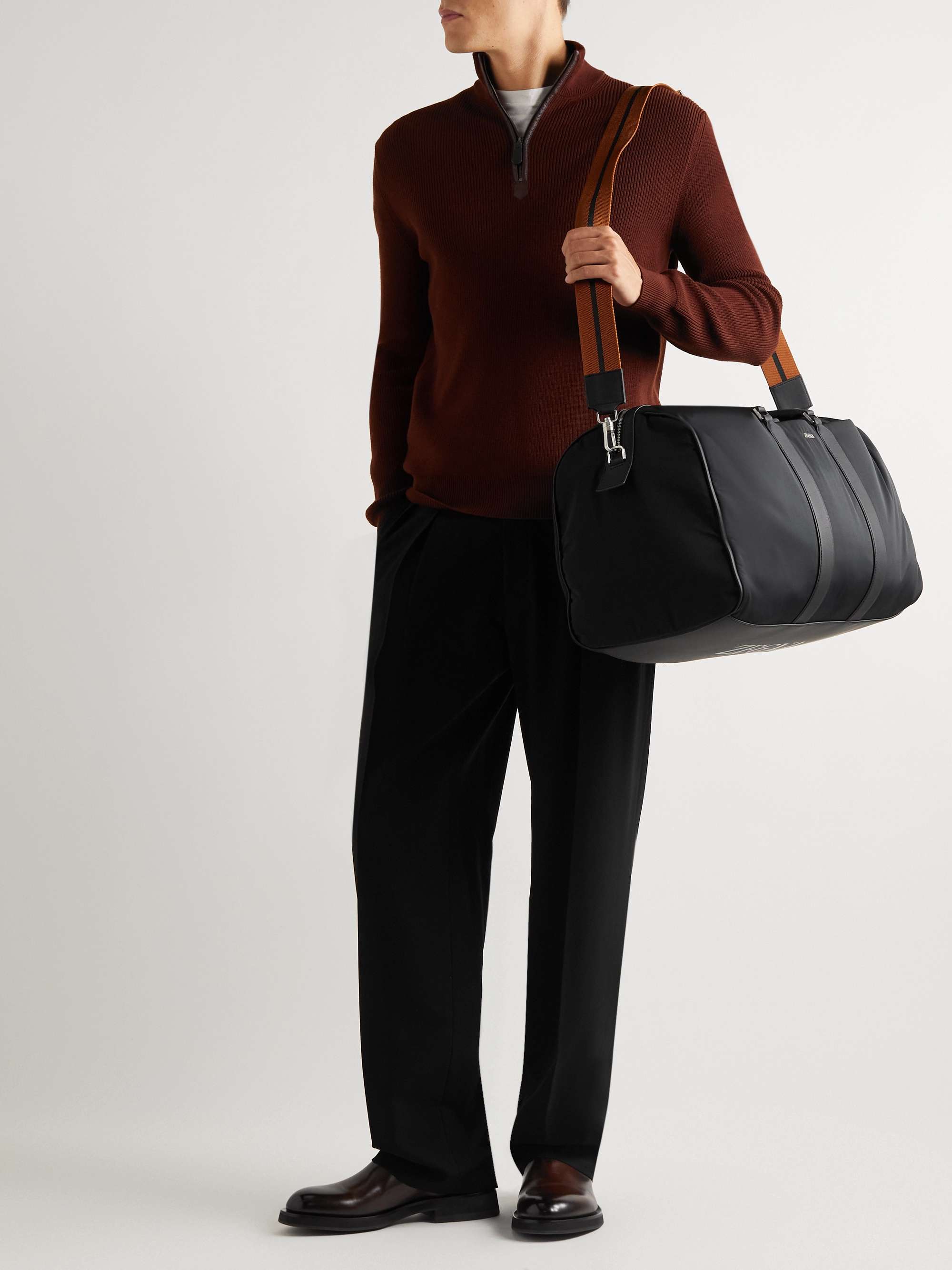 ZEGNA Logo-Appliquéd Shell Holdall
