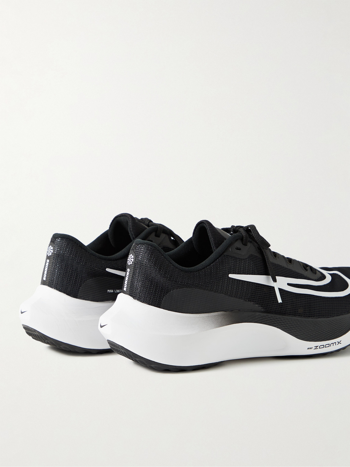 Shop Nike Zoom Fly 5 Rubber-trimmed Mesh Sneakers In Black