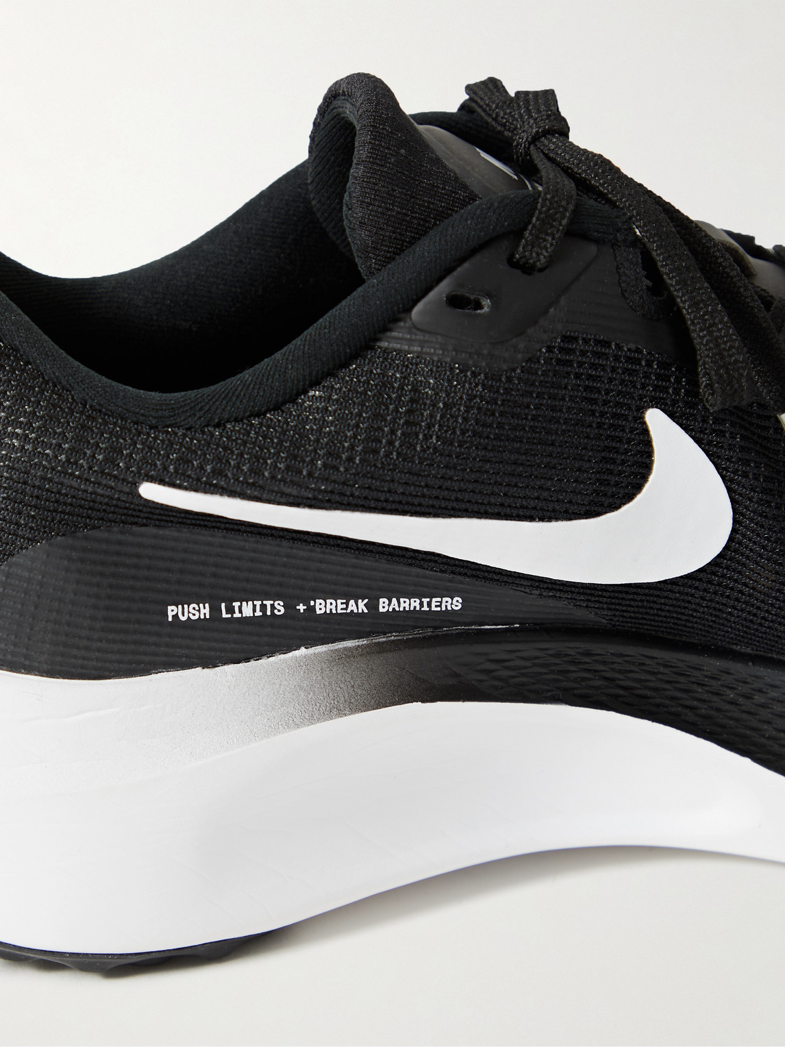 Shop Nike Zoom Fly 5 Rubber-trimmed Mesh Sneakers In Black